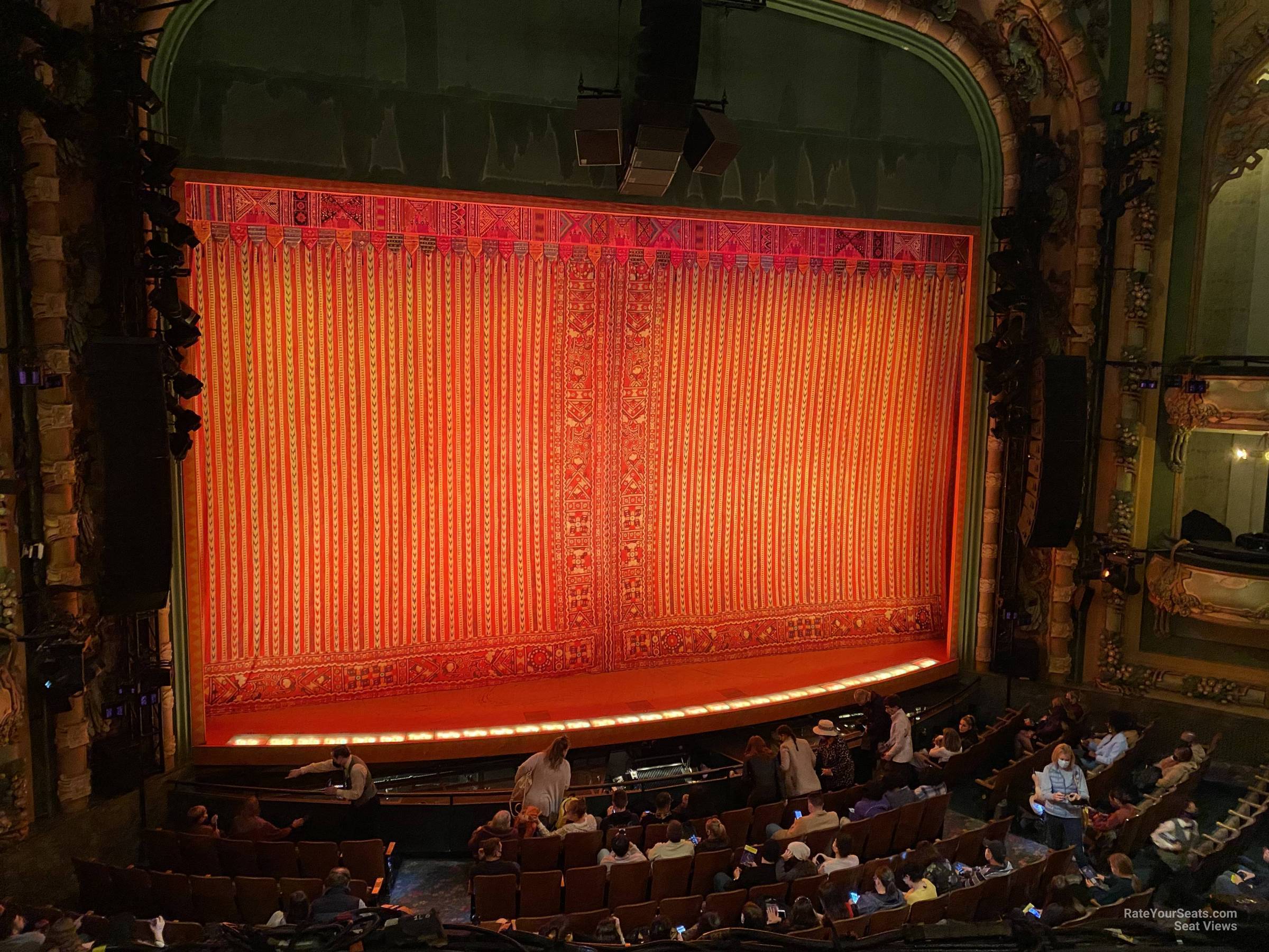 mezzanine sides, row aa seat view  - new amsterdam theatre