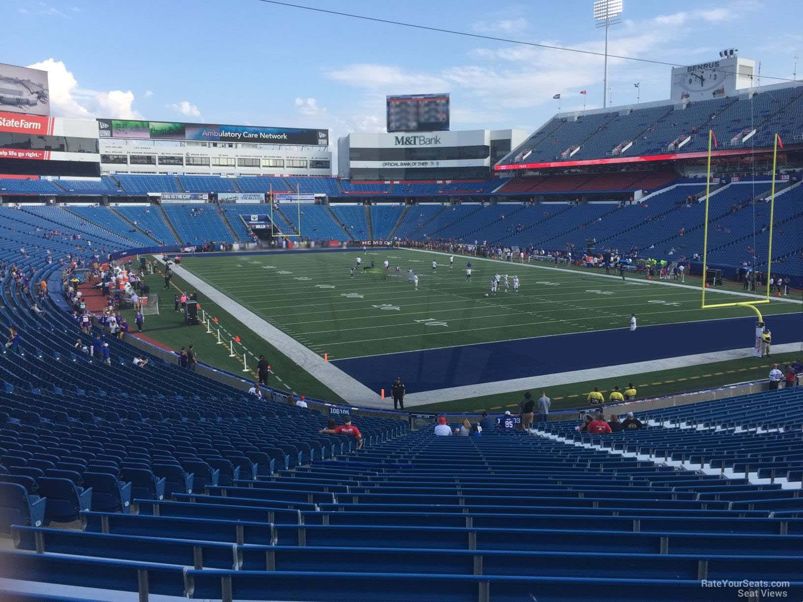 section 104, row 30 seat view  for football - highmark stadium