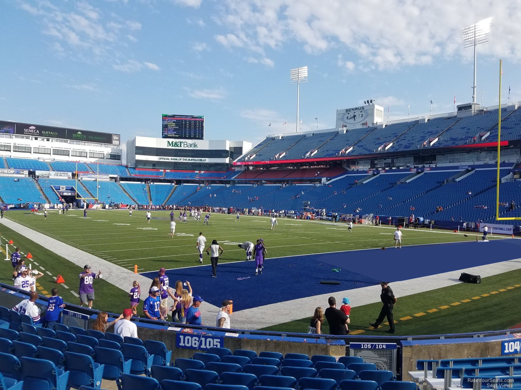 section 105, row 12 seat view  for football - highmark stadium