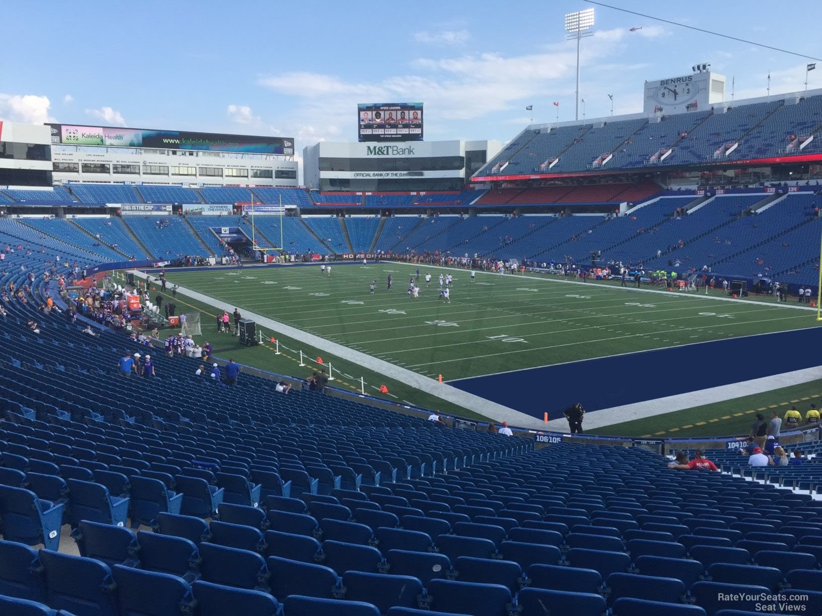 section 105, row 30 seat view  for football - highmark stadium