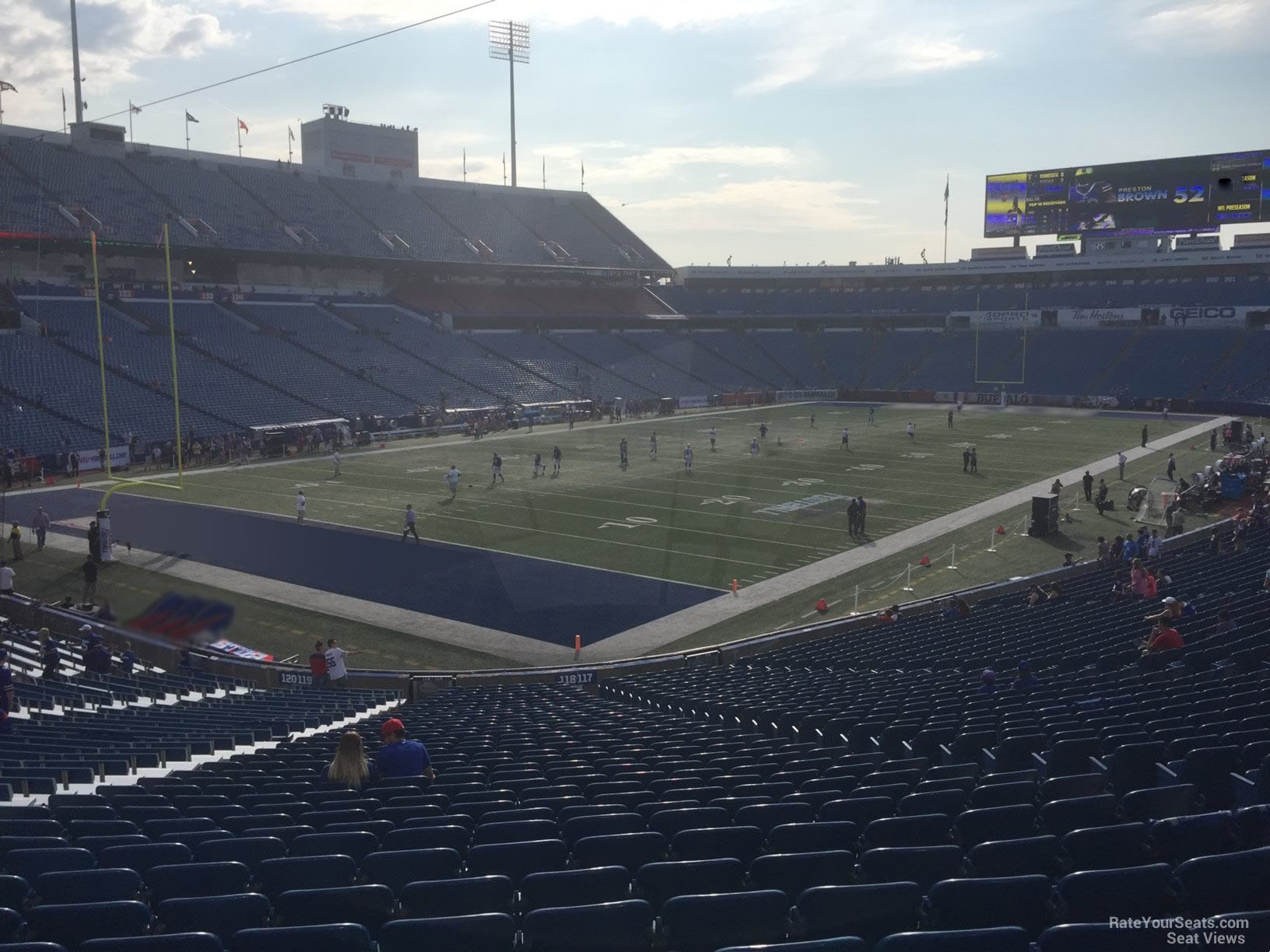 section 118, row 30 seat view  for football - highmark stadium