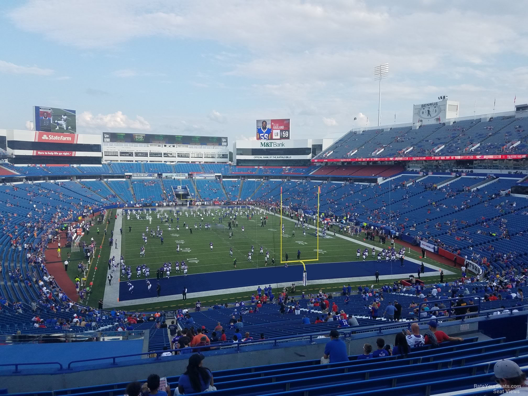 section 201, row 12 seat view  for football - highmark stadium