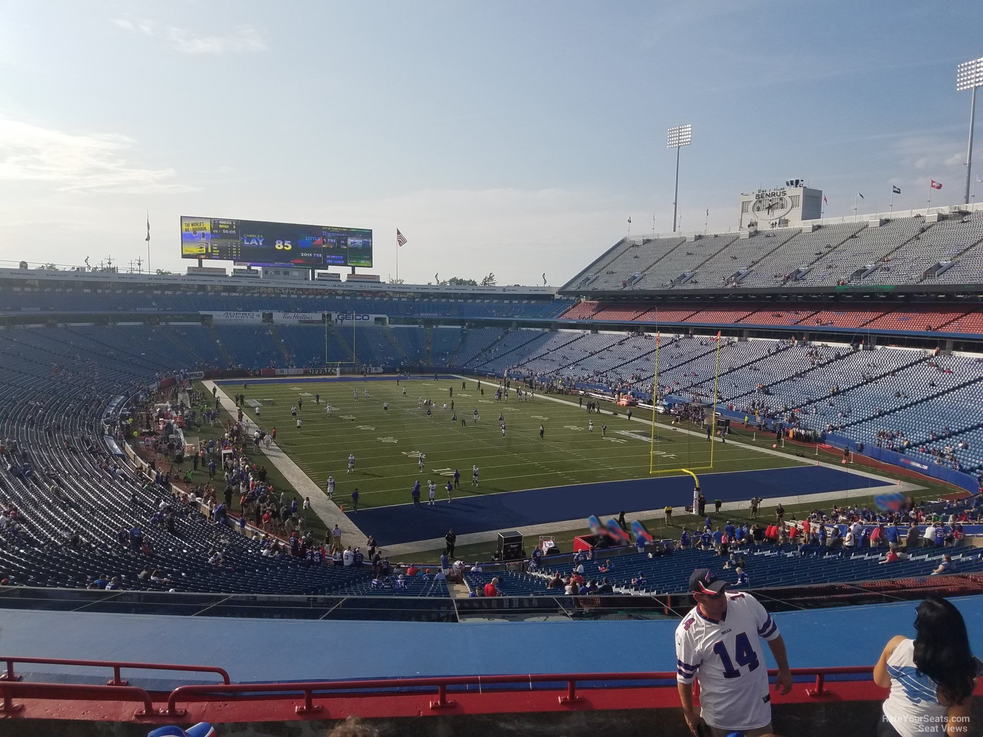 section 225, row 9 seat view  for football - highmark stadium