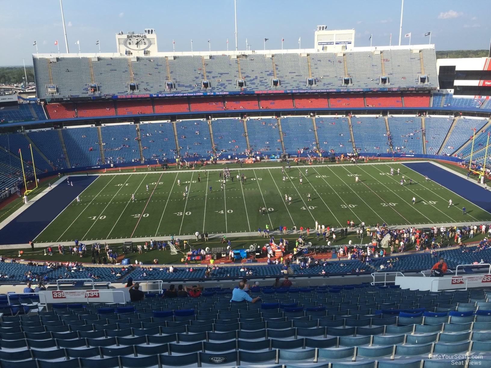 section 334, row 30 seat view  for football - highmark stadium
