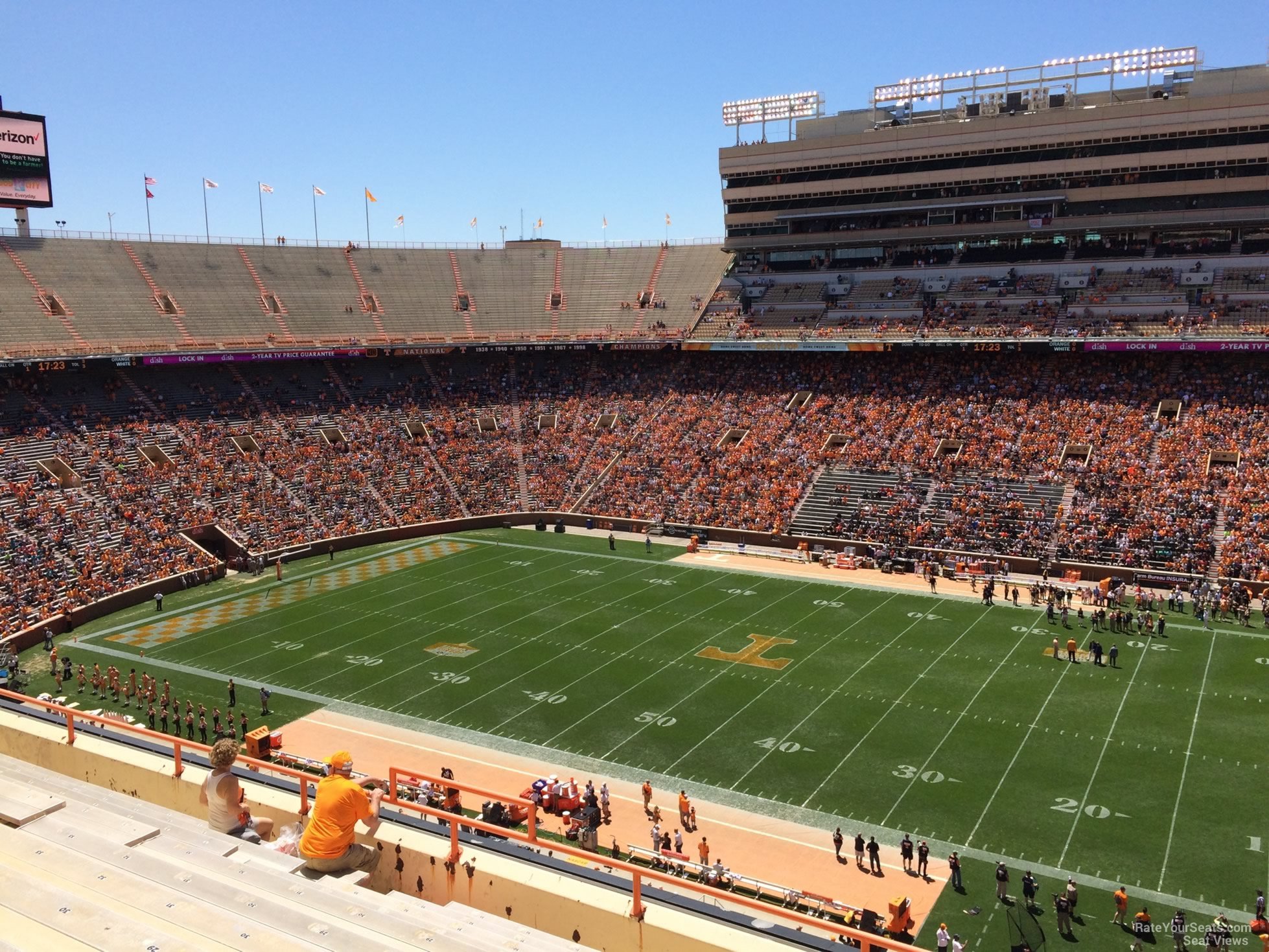 section aa seat view  - neyland stadium