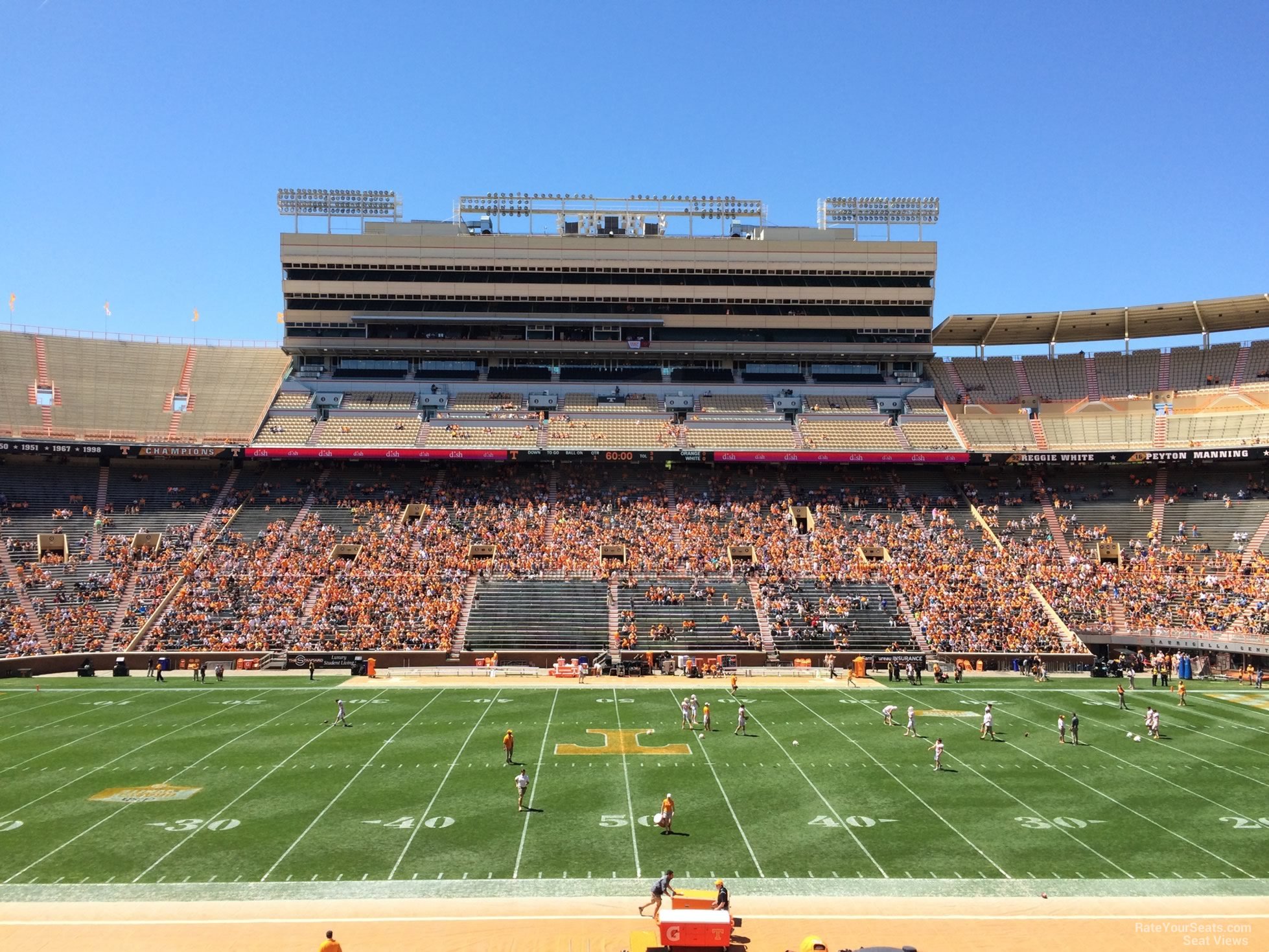 section d, row 40 seat view  - neyland stadium