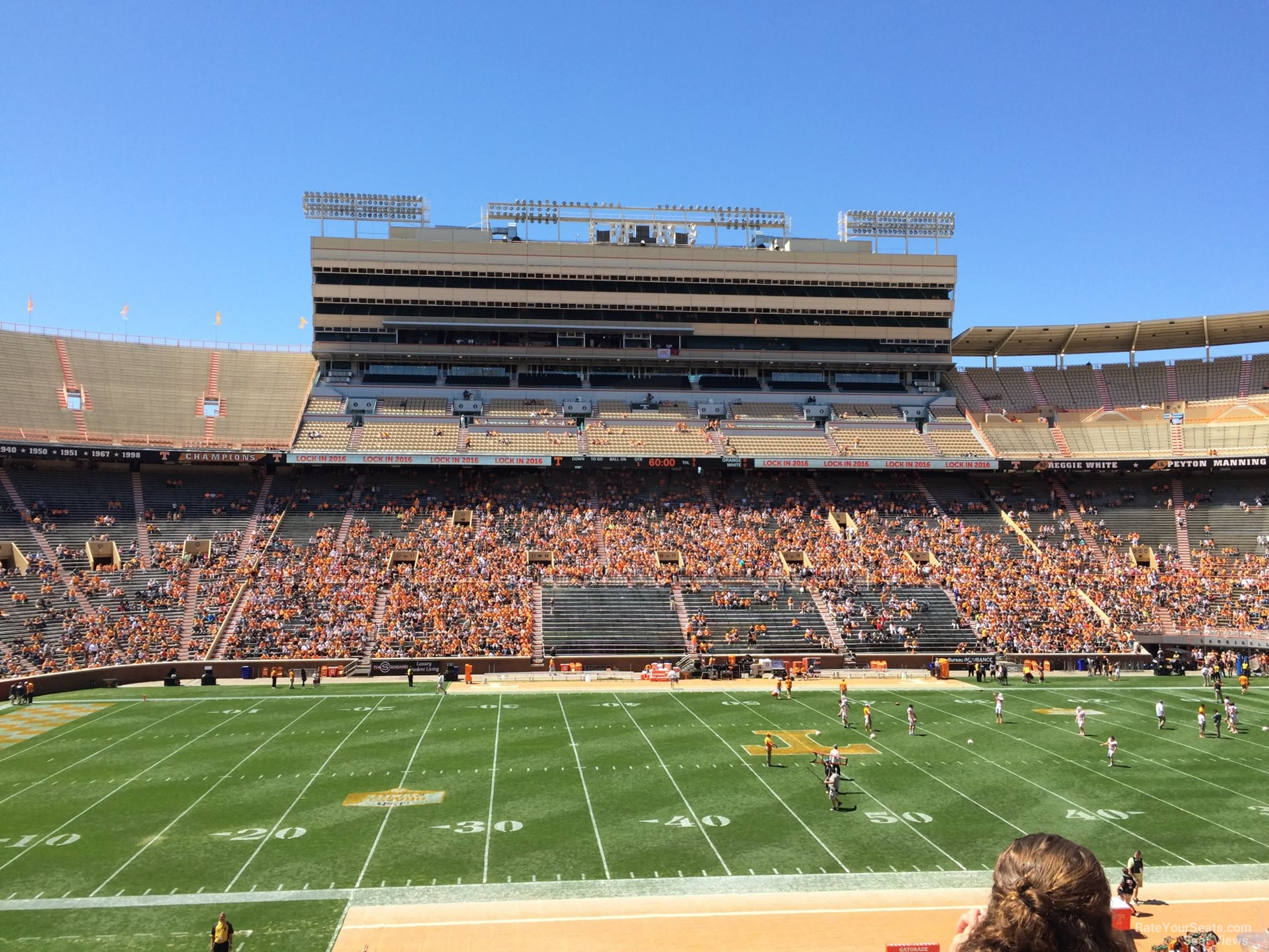 section e, row 40 seat view  - neyland stadium