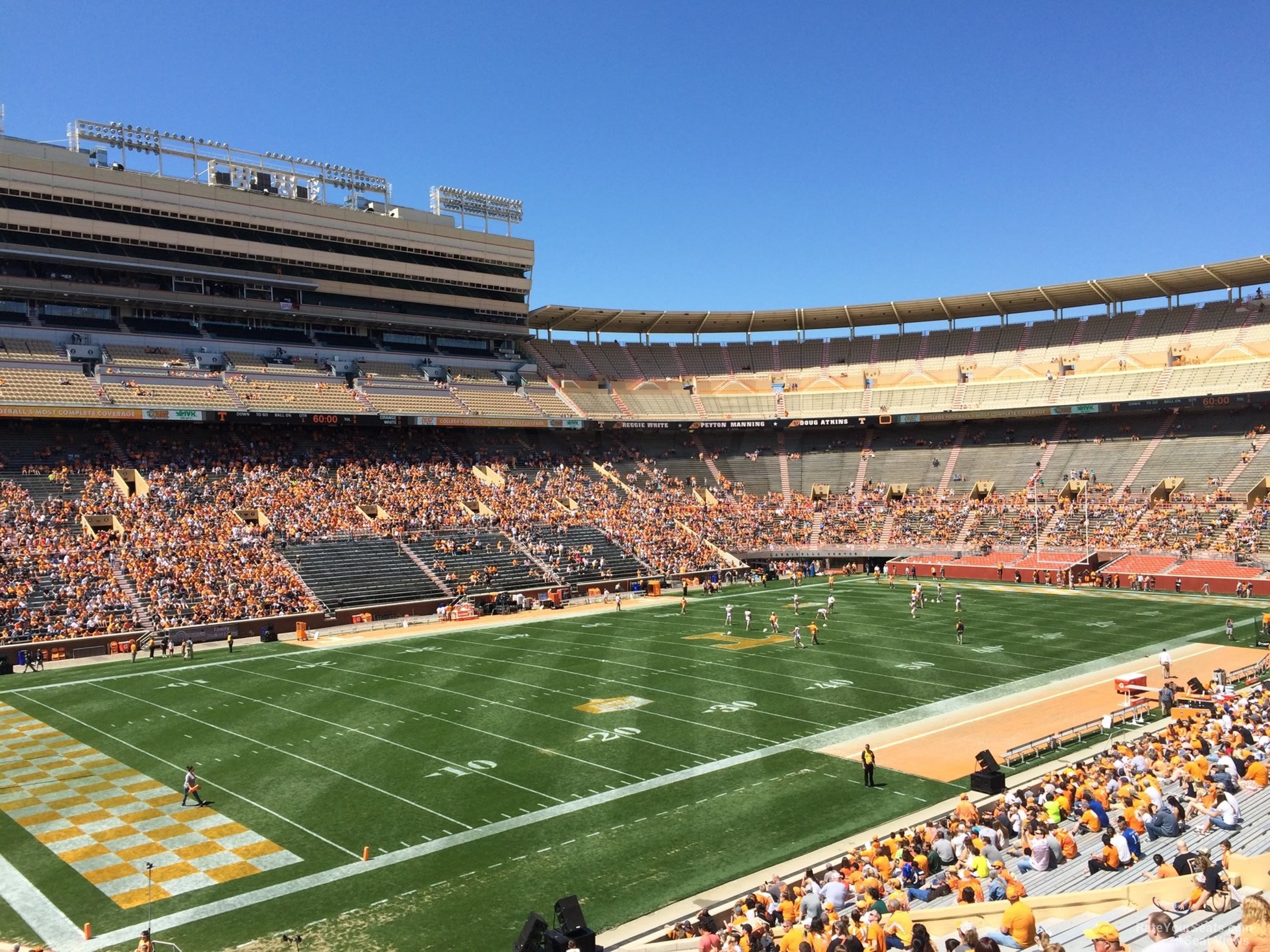 section g, row 40 seat view  - neyland stadium