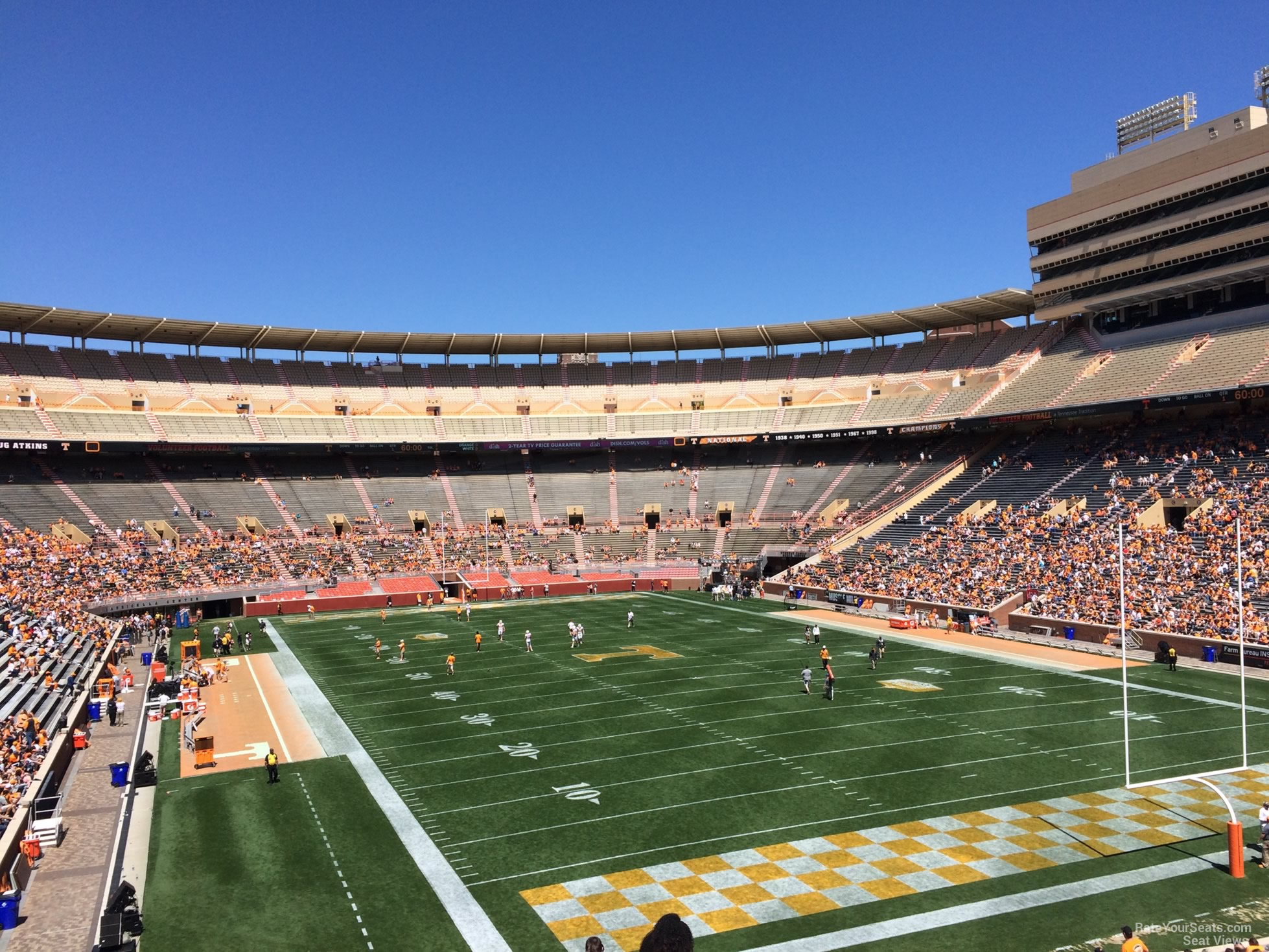 section o, row 40 seat view  - neyland stadium