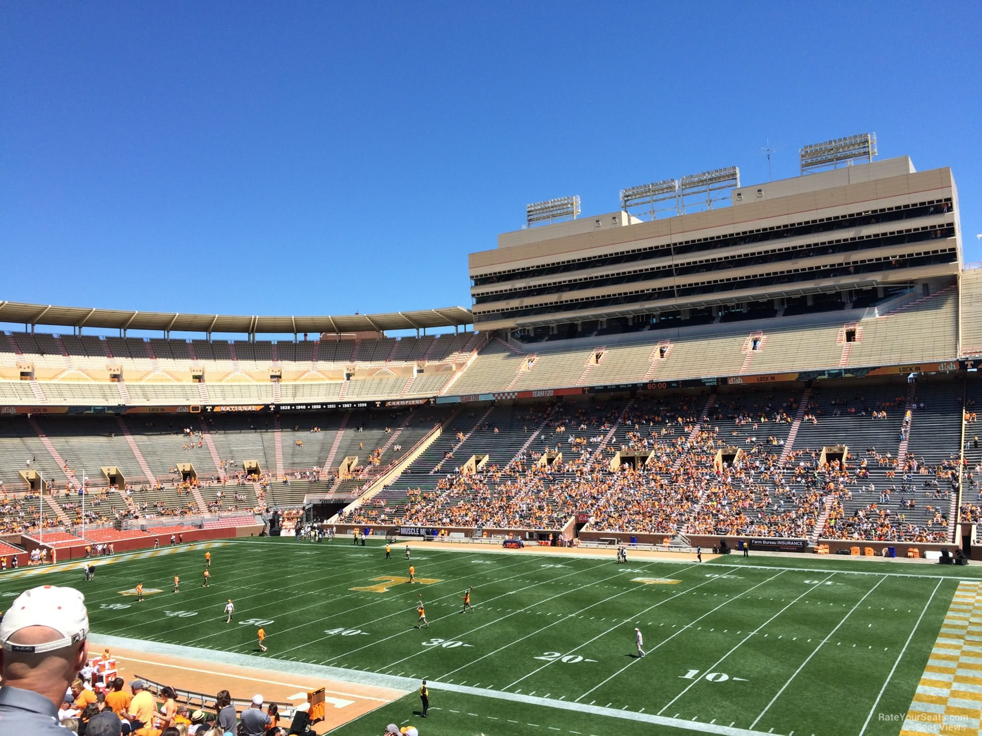 section q, row 40 seat view  - neyland stadium