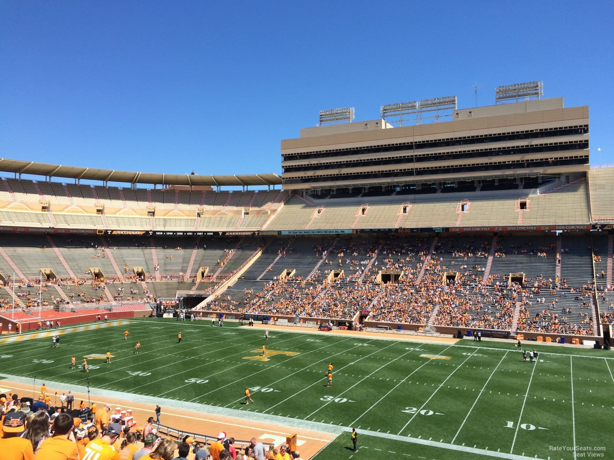 section r, row 40 seat view  - neyland stadium