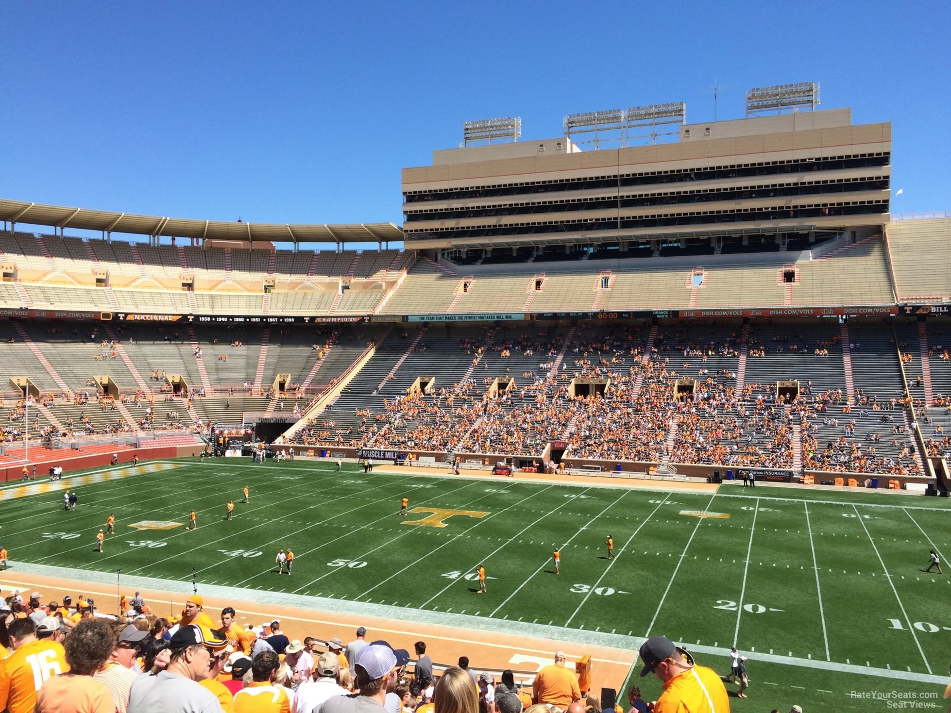 section s, row 40 seat view  - neyland stadium