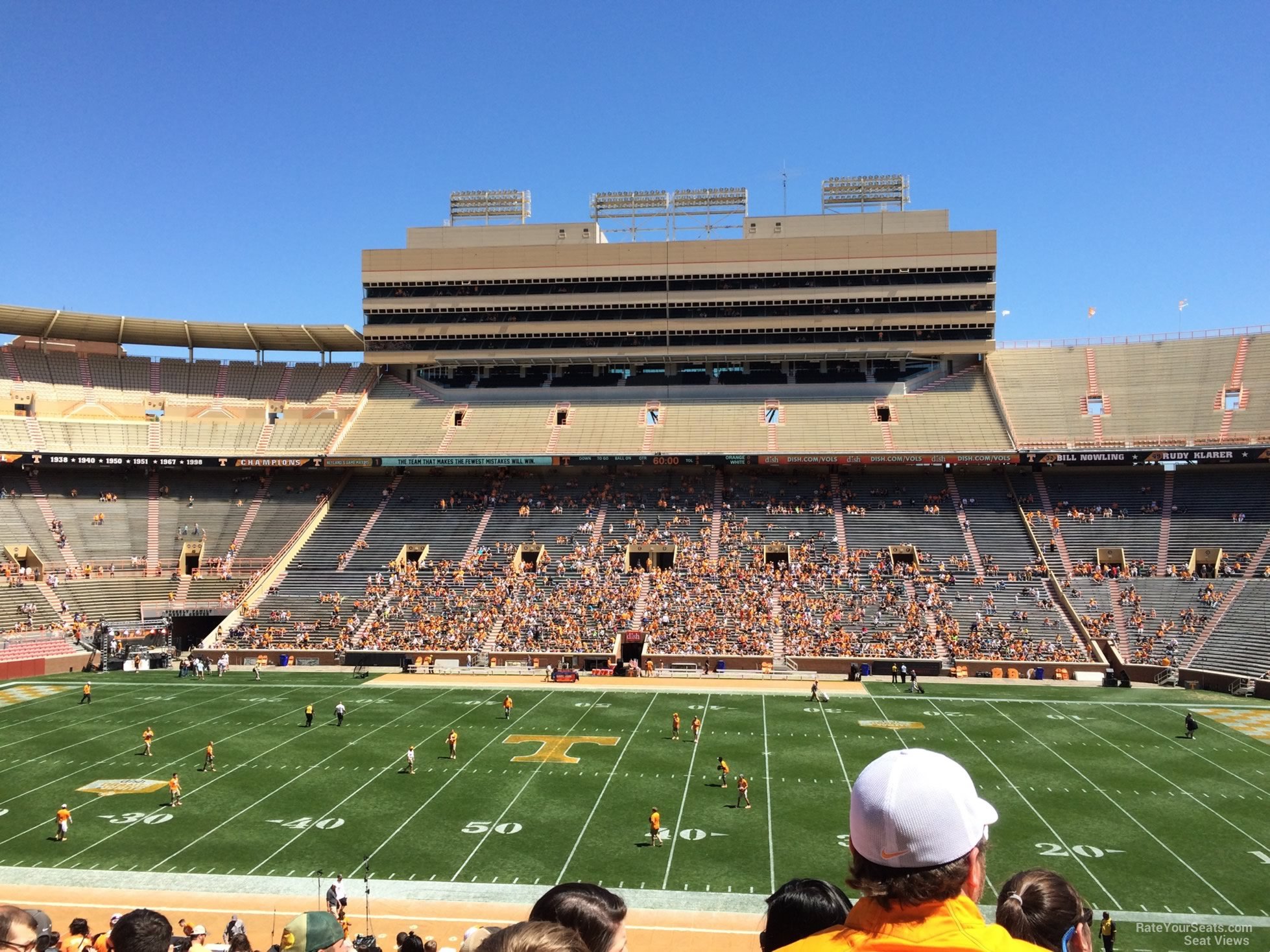 section t, row 40 seat view  - neyland stadium