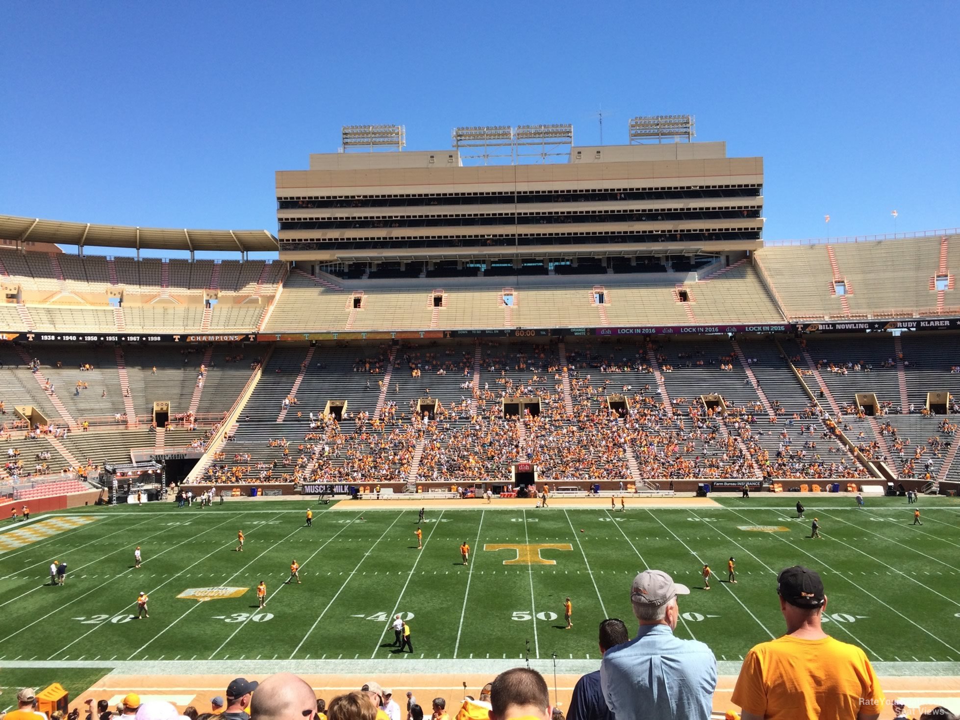 section u, row 40 seat view  - neyland stadium