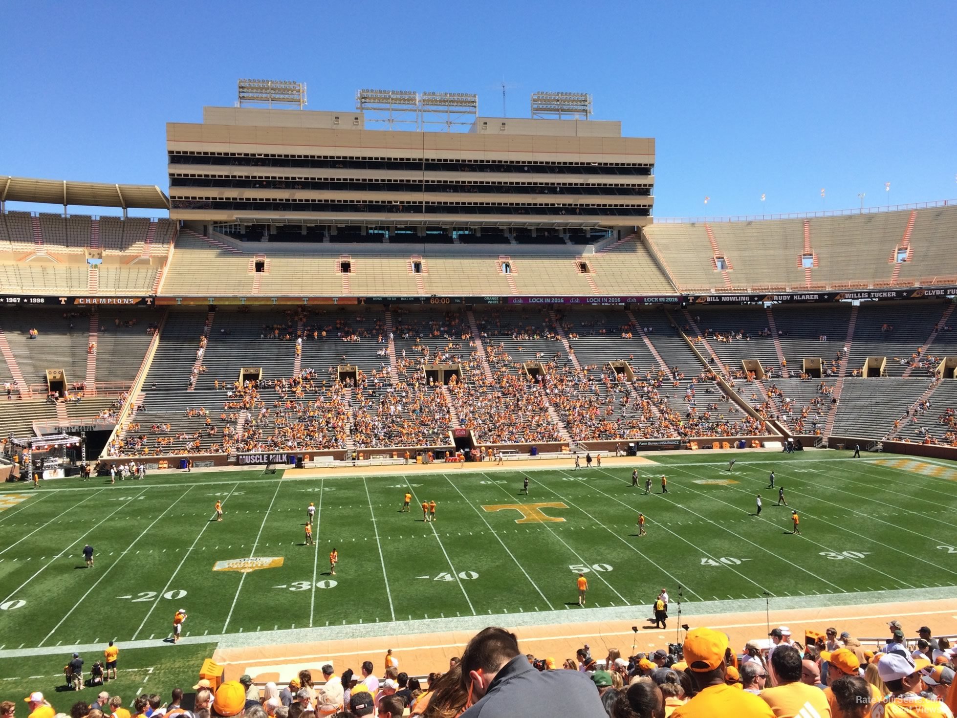 section v, row 40 seat view  - neyland stadium