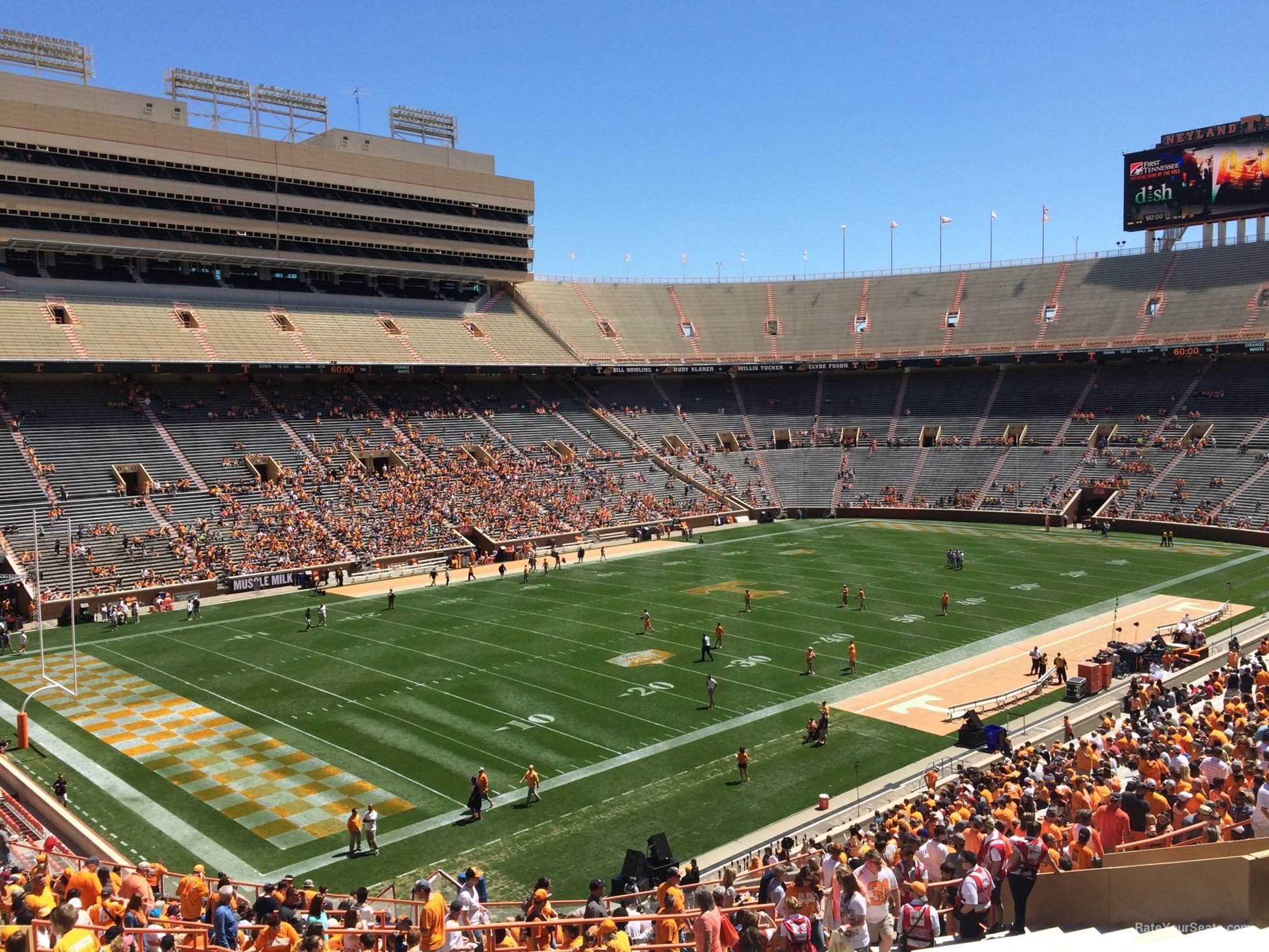 section x4, row 40 seat view  - neyland stadium