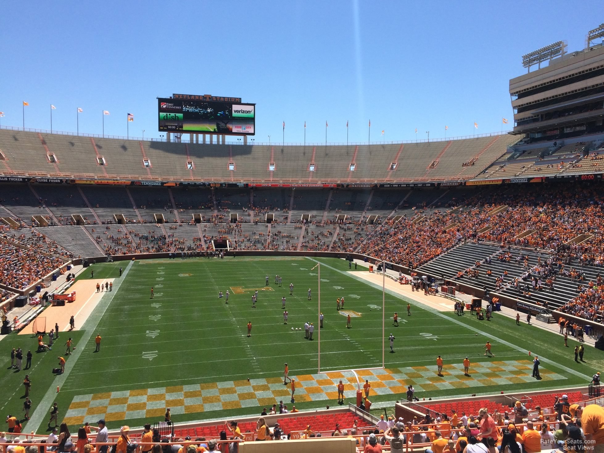 neyland stadium section y10 rateyourseats com tn vols stadium seating chart