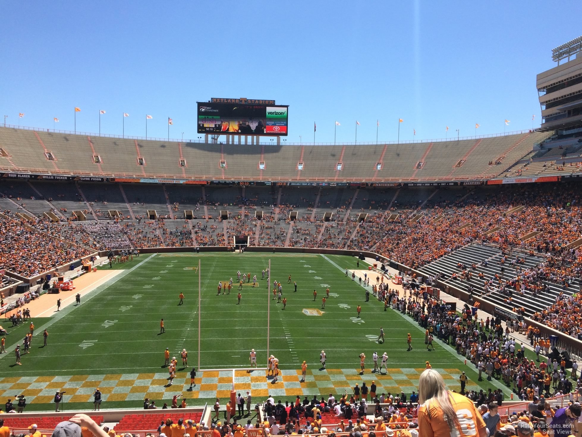 section y8, row 40 seat view  - neyland stadium