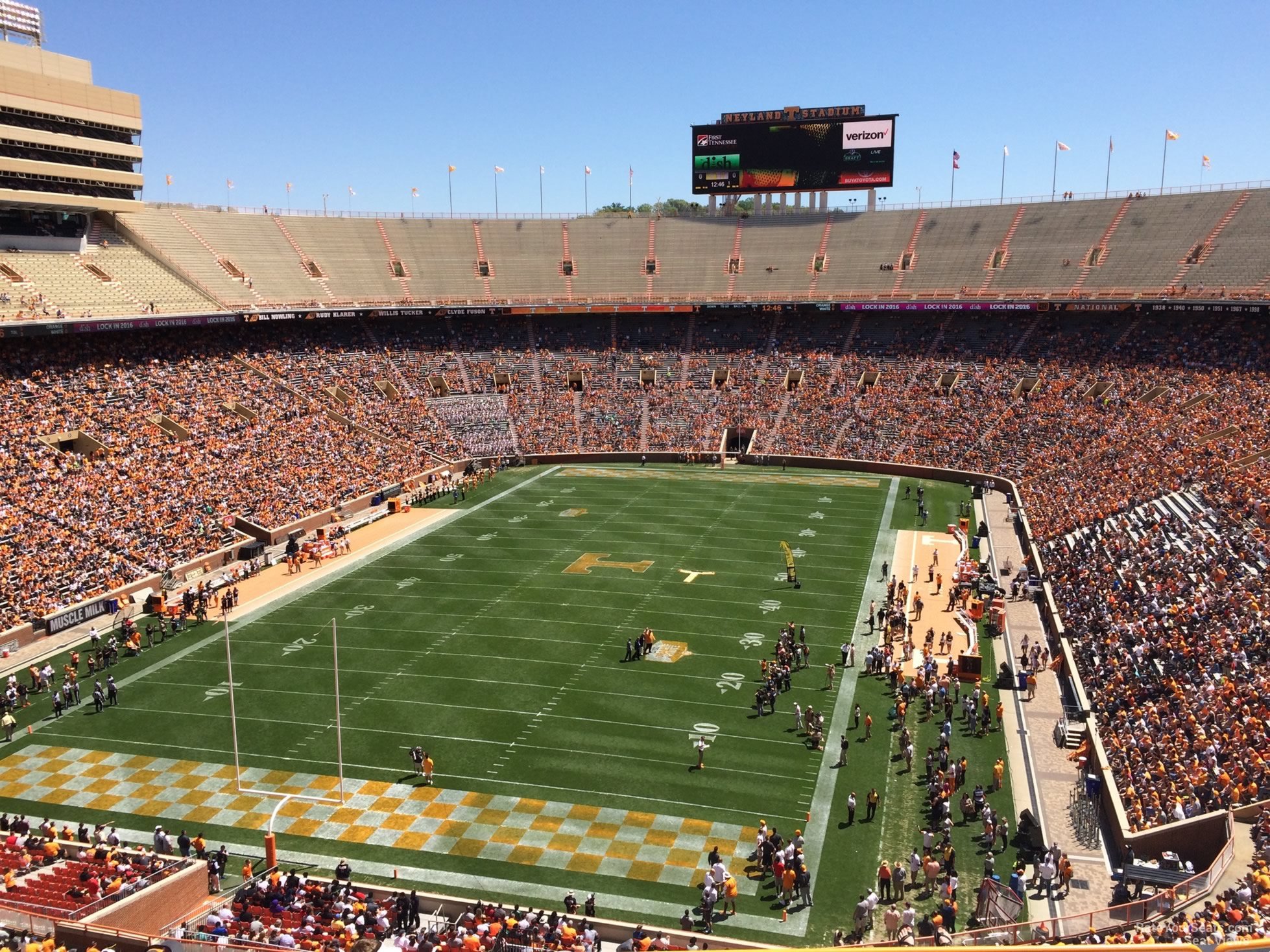 section yy6, row 10 seat view  - neyland stadium