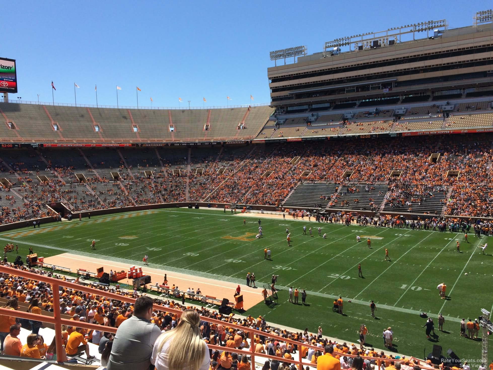 section z15, row 40 seat view  - neyland stadium