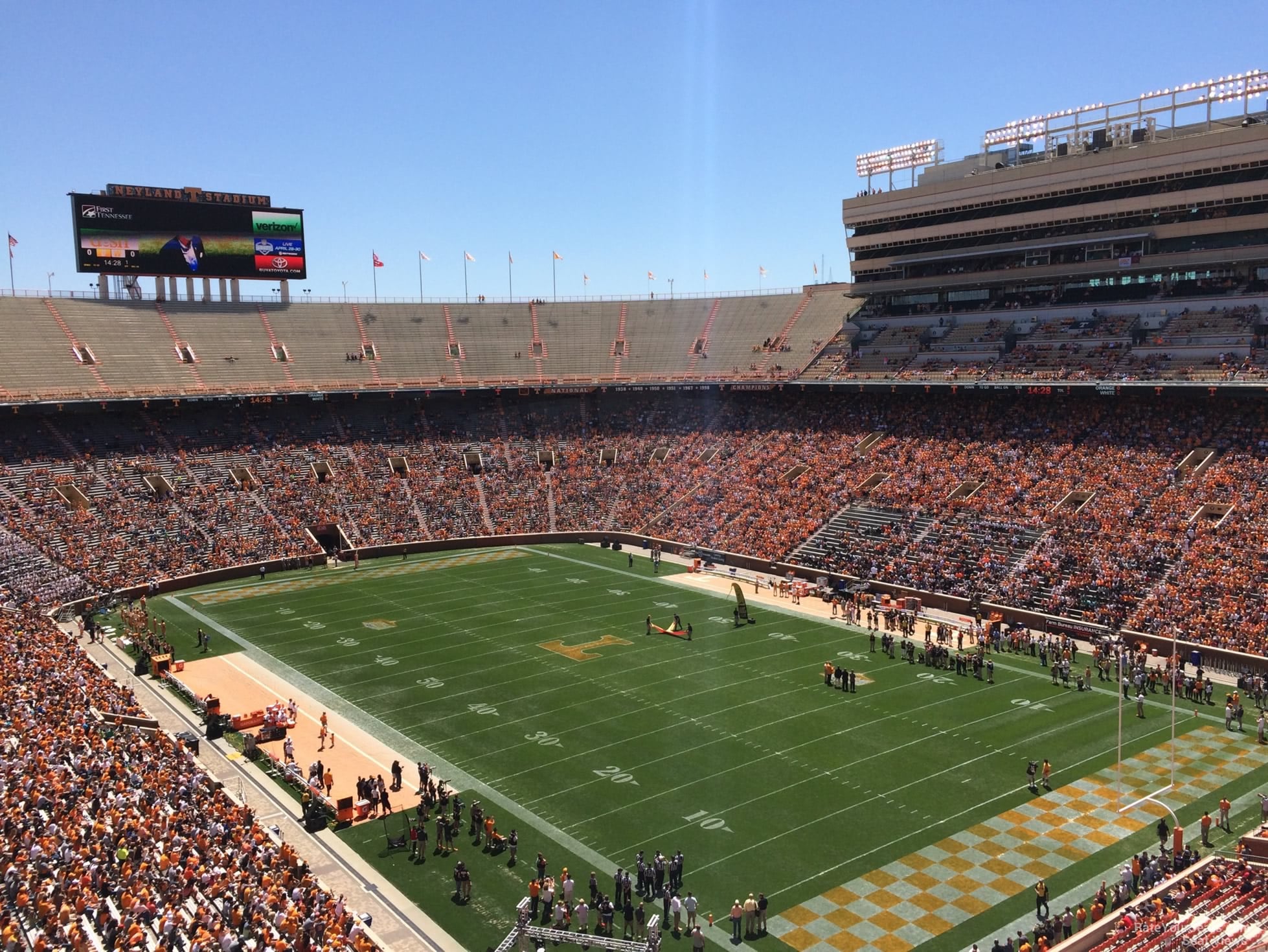section z12, row 10 seat view  for football - neyland stadium