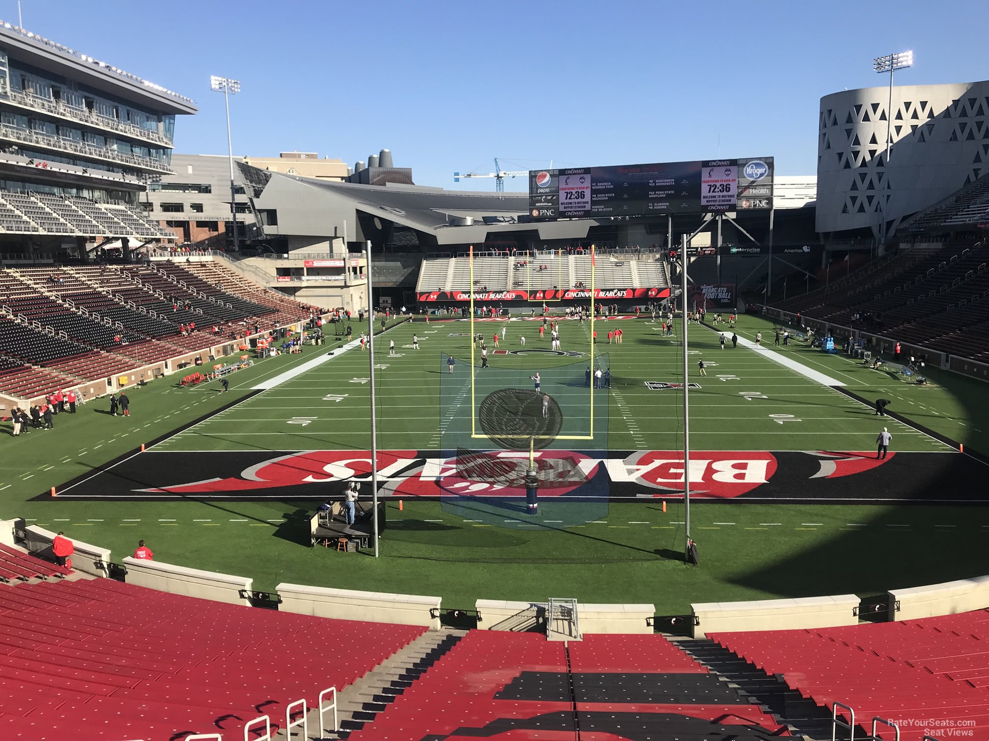 nippert stadium section 114 cincinnati football nippert stadium seating chart soccer