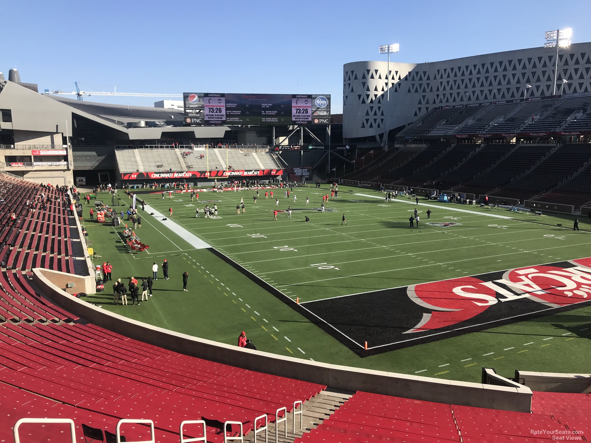 nippert stadium section 116 cincinnati football nippert stadium seating chart soccer