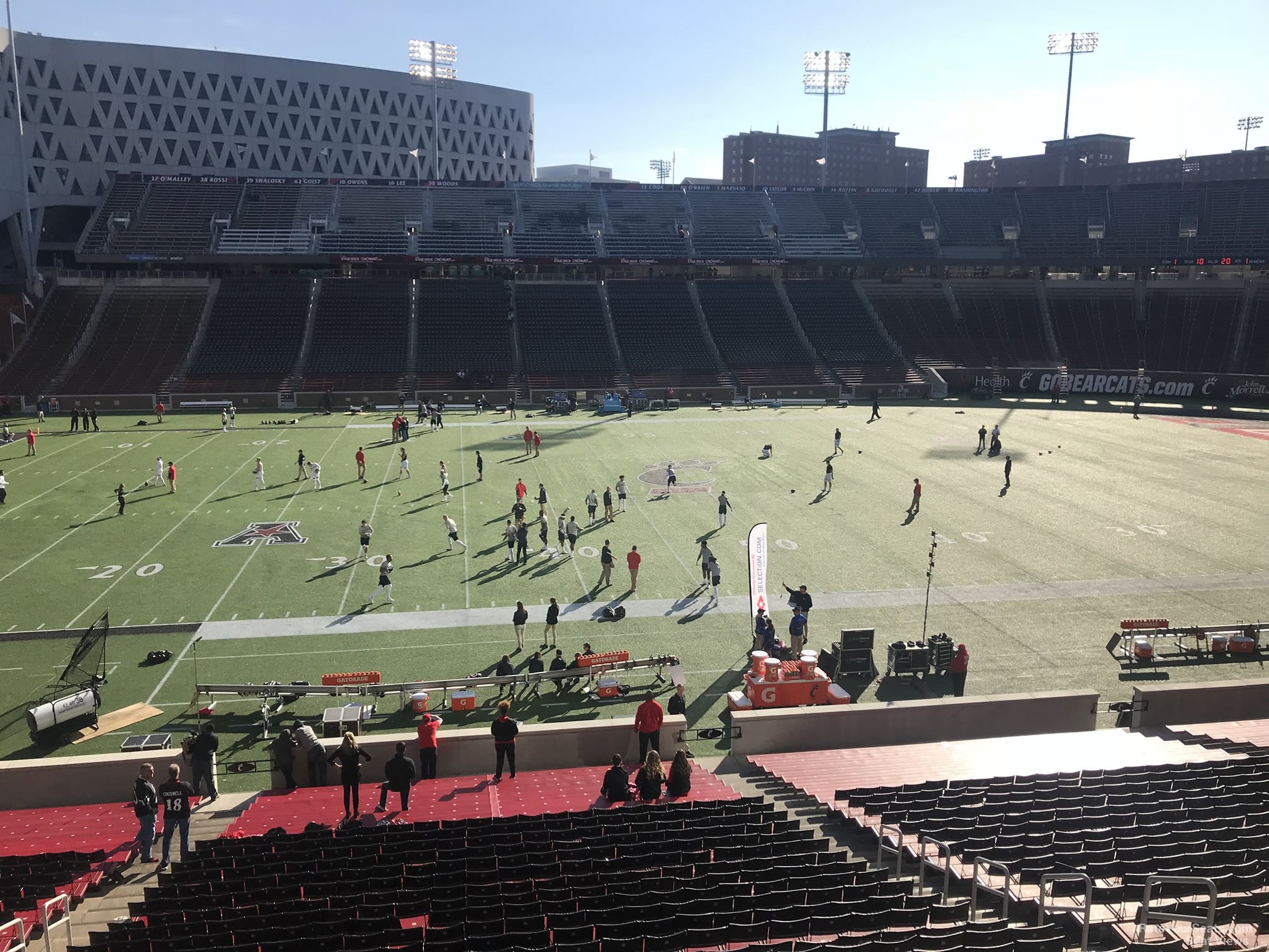 nippert stadium section 123 cincinnati football nippert stadium seating chart with rows