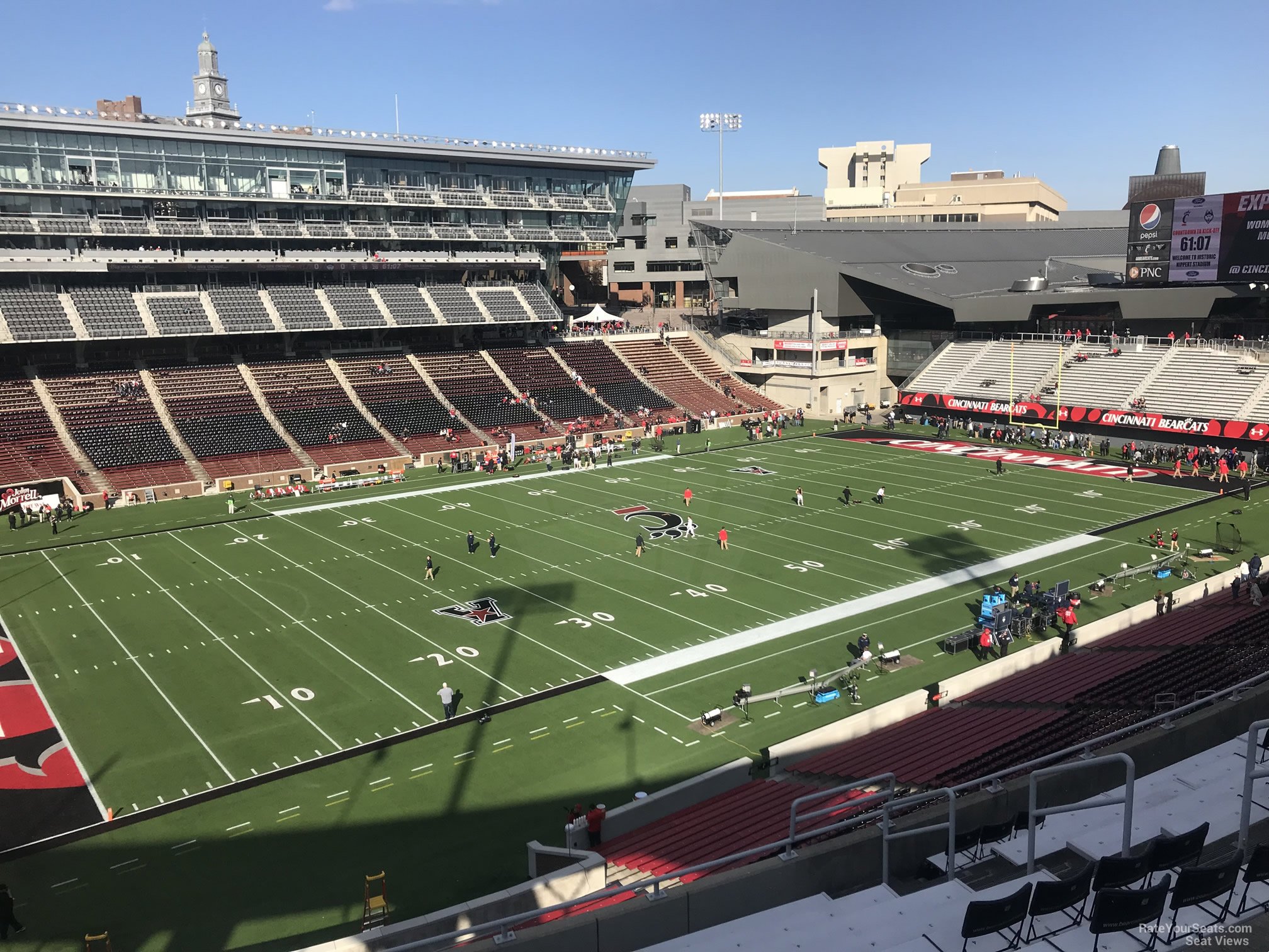 section 211, row 12 seat view  - nippert stadium