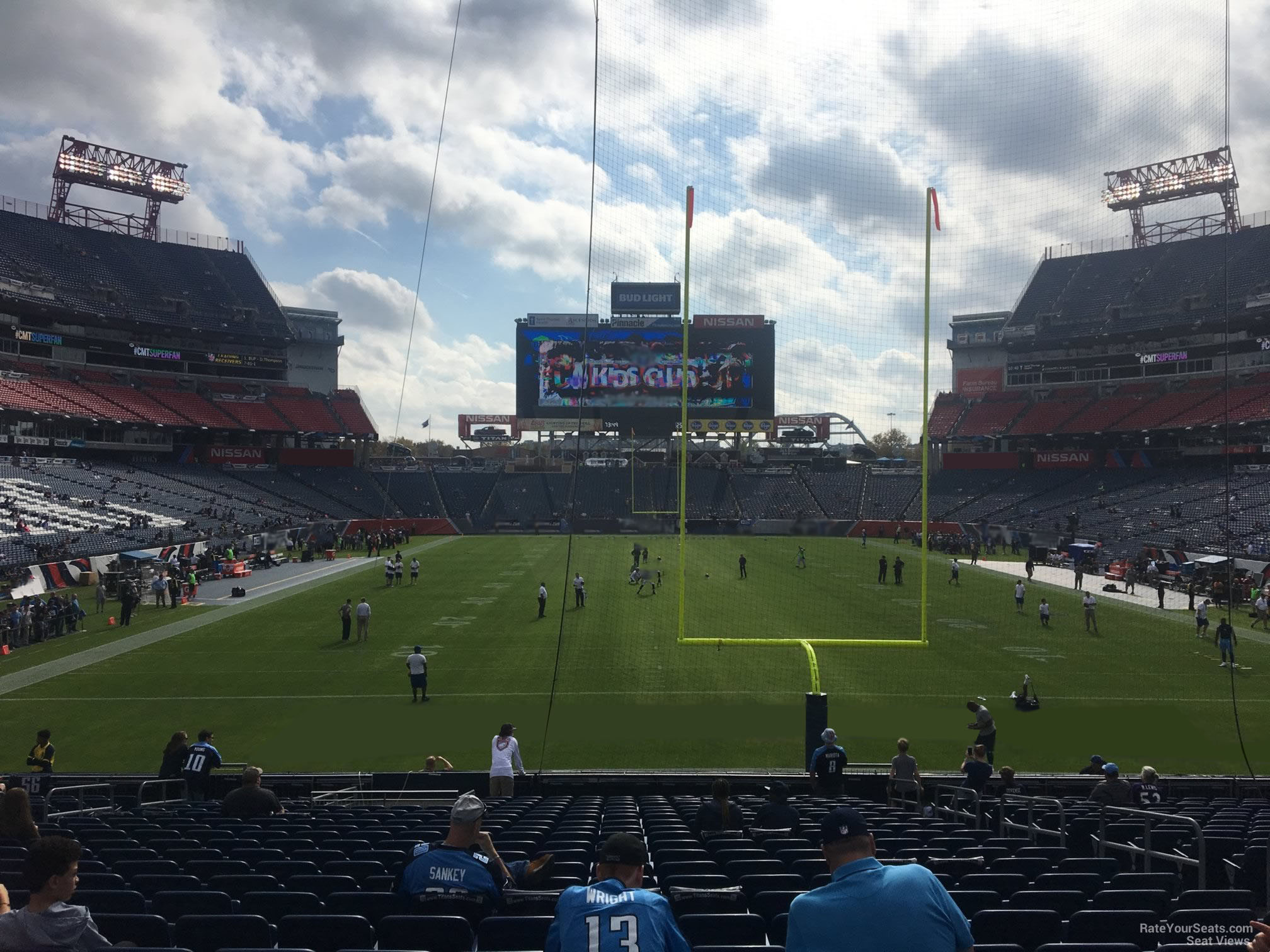 section 101, row aa seat view  for football - nissan stadium