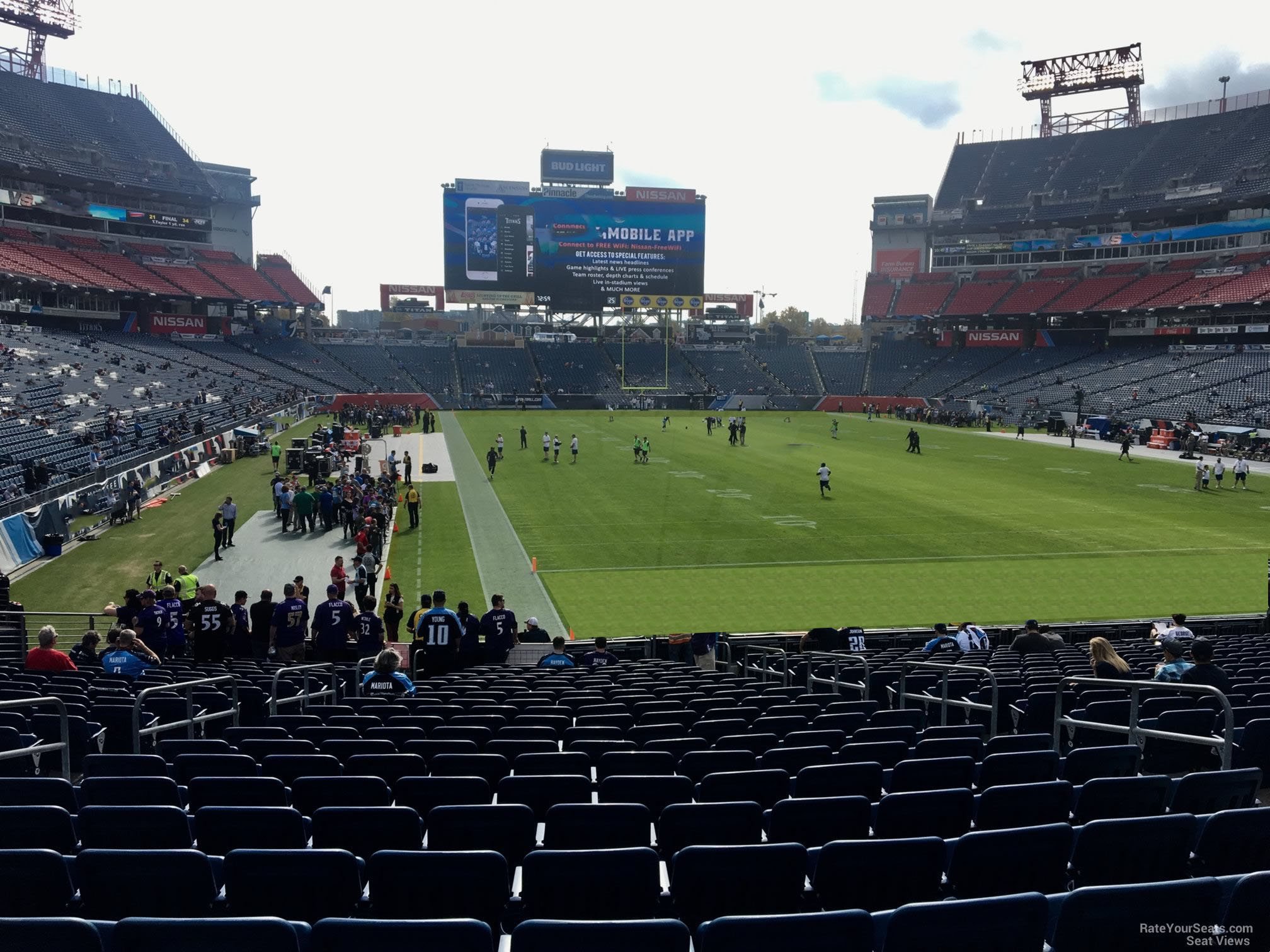 section 103, row aa seat view  for football - nissan stadium