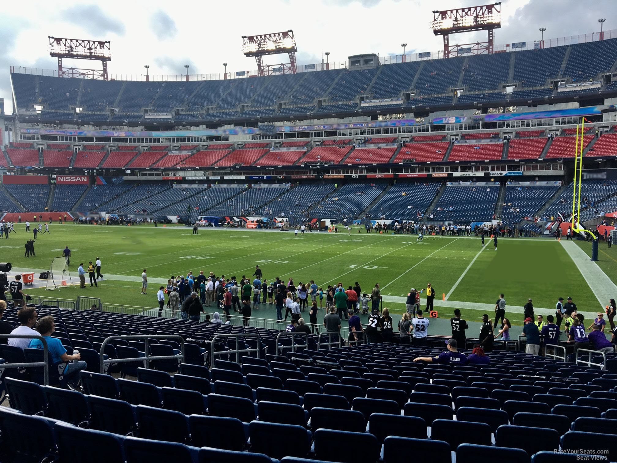 section 108, row aa seat view  for football - nissan stadium
