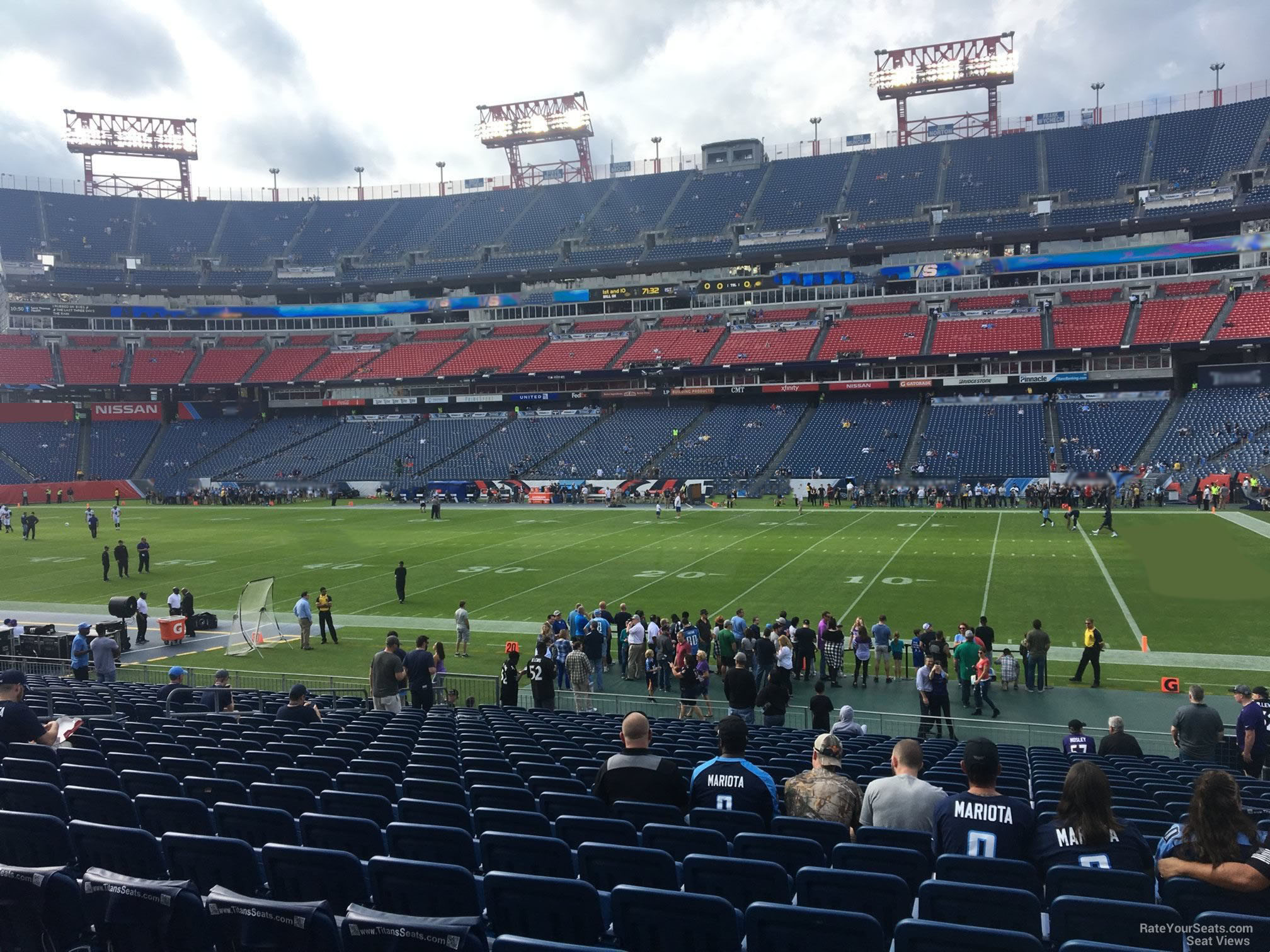 section 109, row aa seat view  for football - nissan stadium
