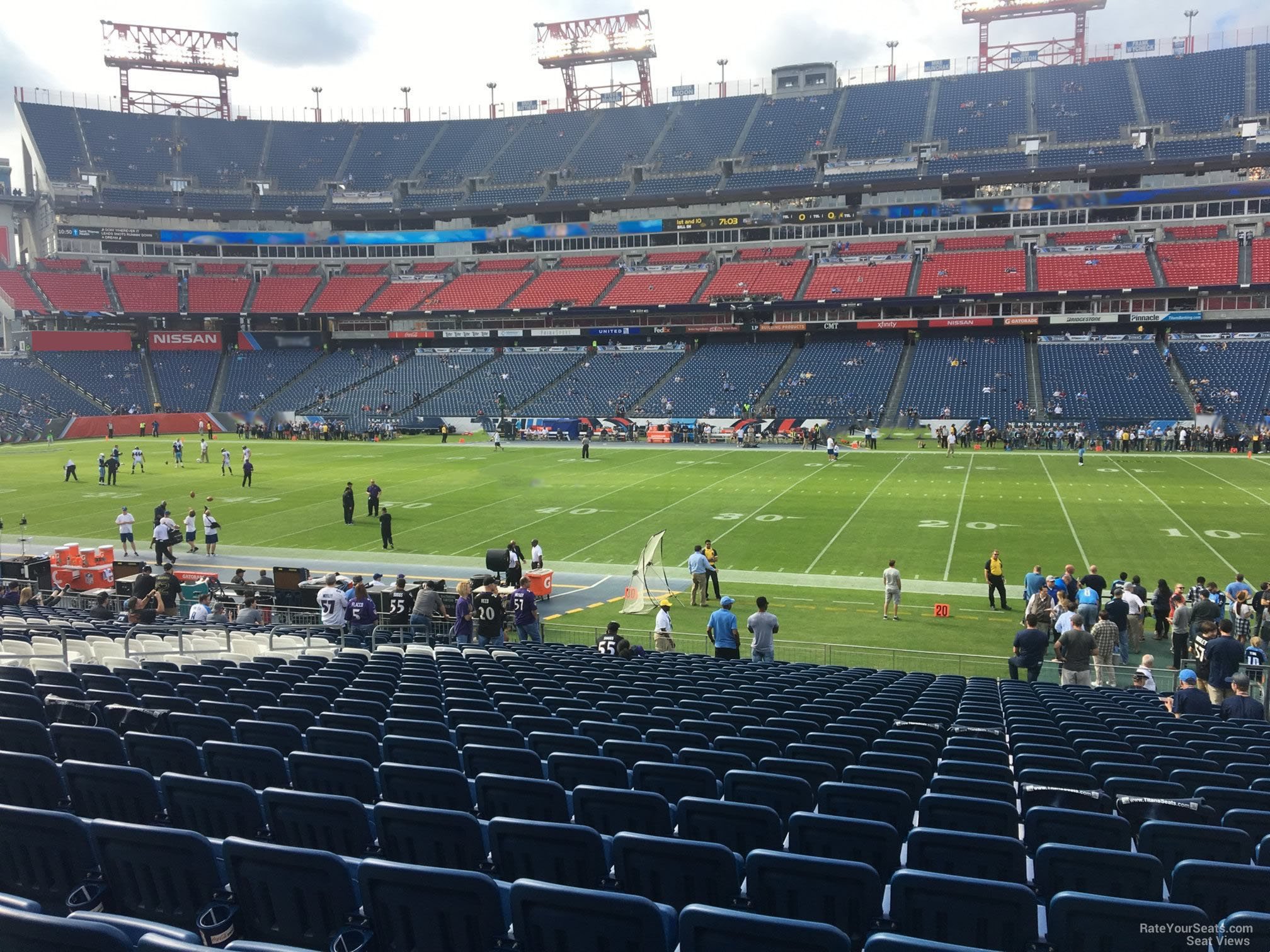 section 110, row aa seat view  for football - nissan stadium
