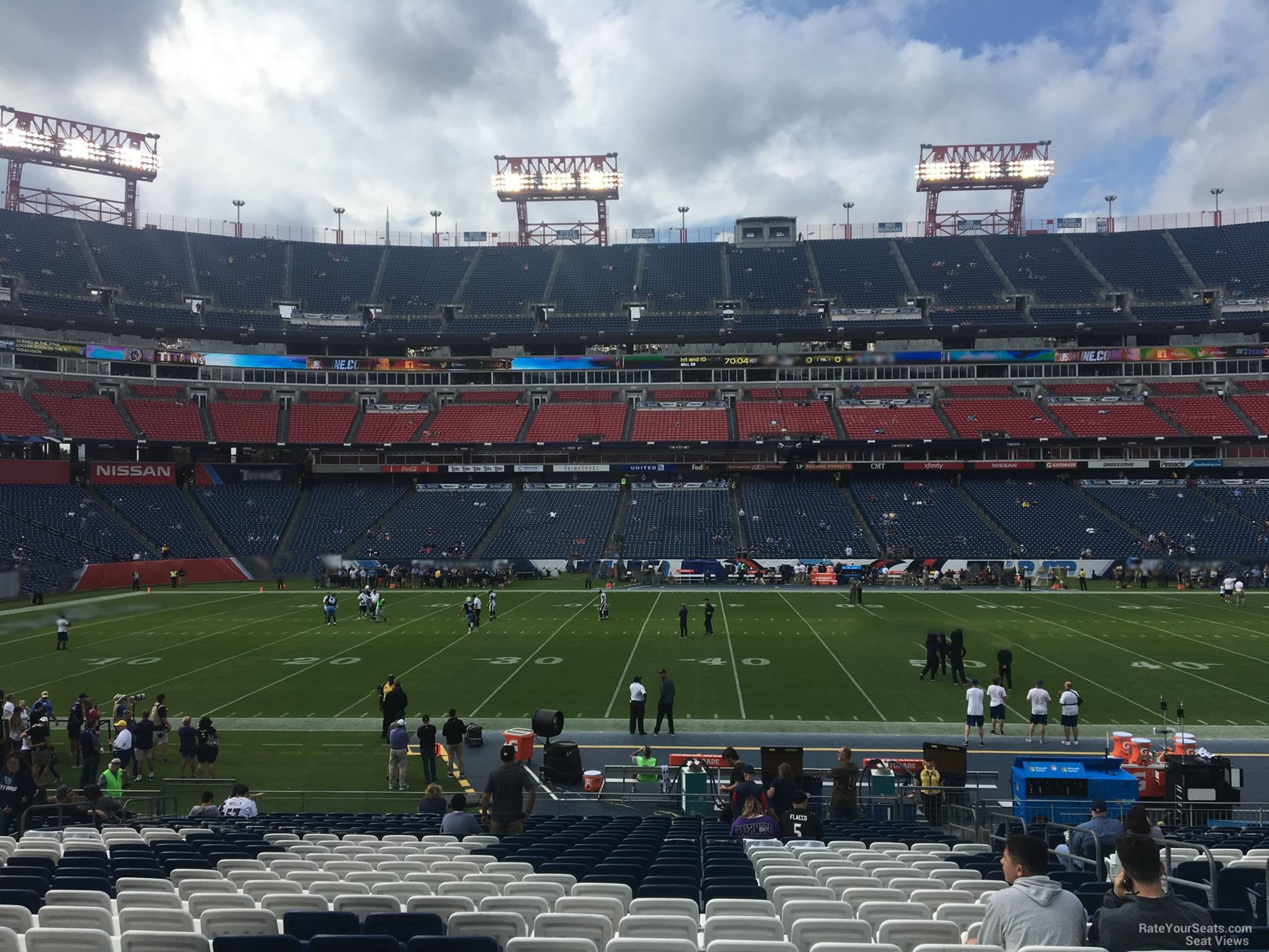 section 113, row aa seat view  for football - nissan stadium