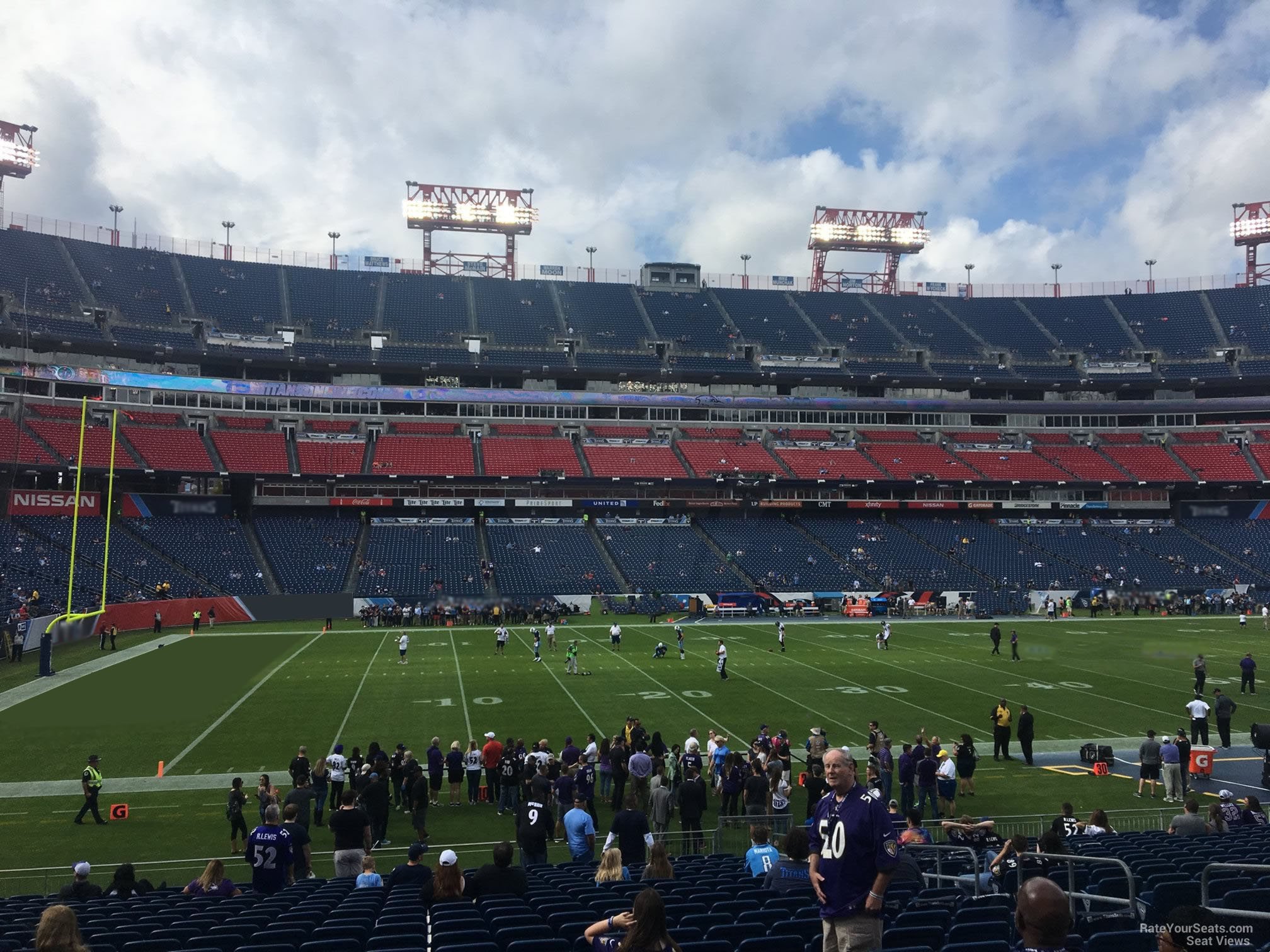 section 115, row aa seat view  for football - nissan stadium