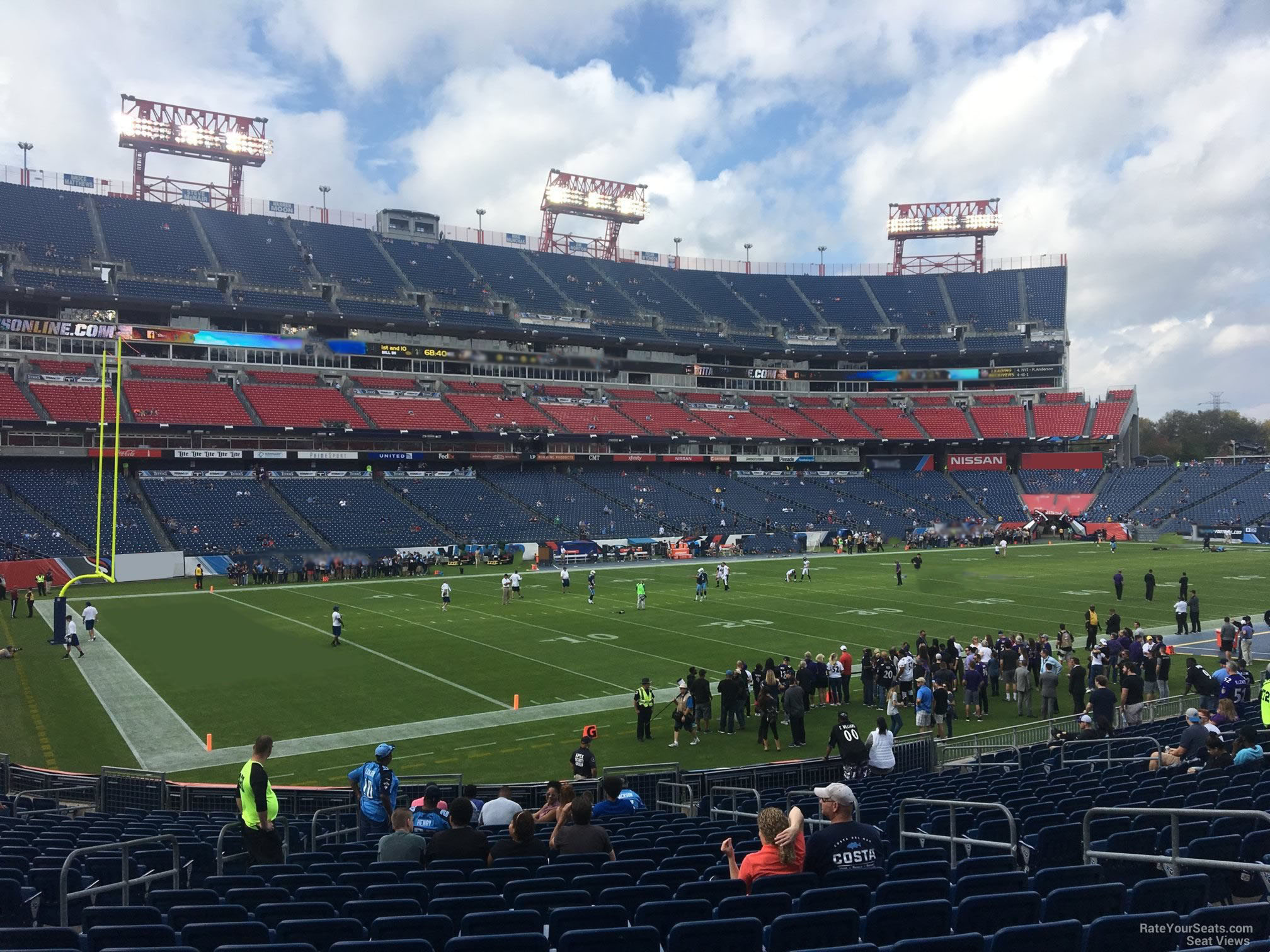 section 117, row aa seat view  for football - nissan stadium