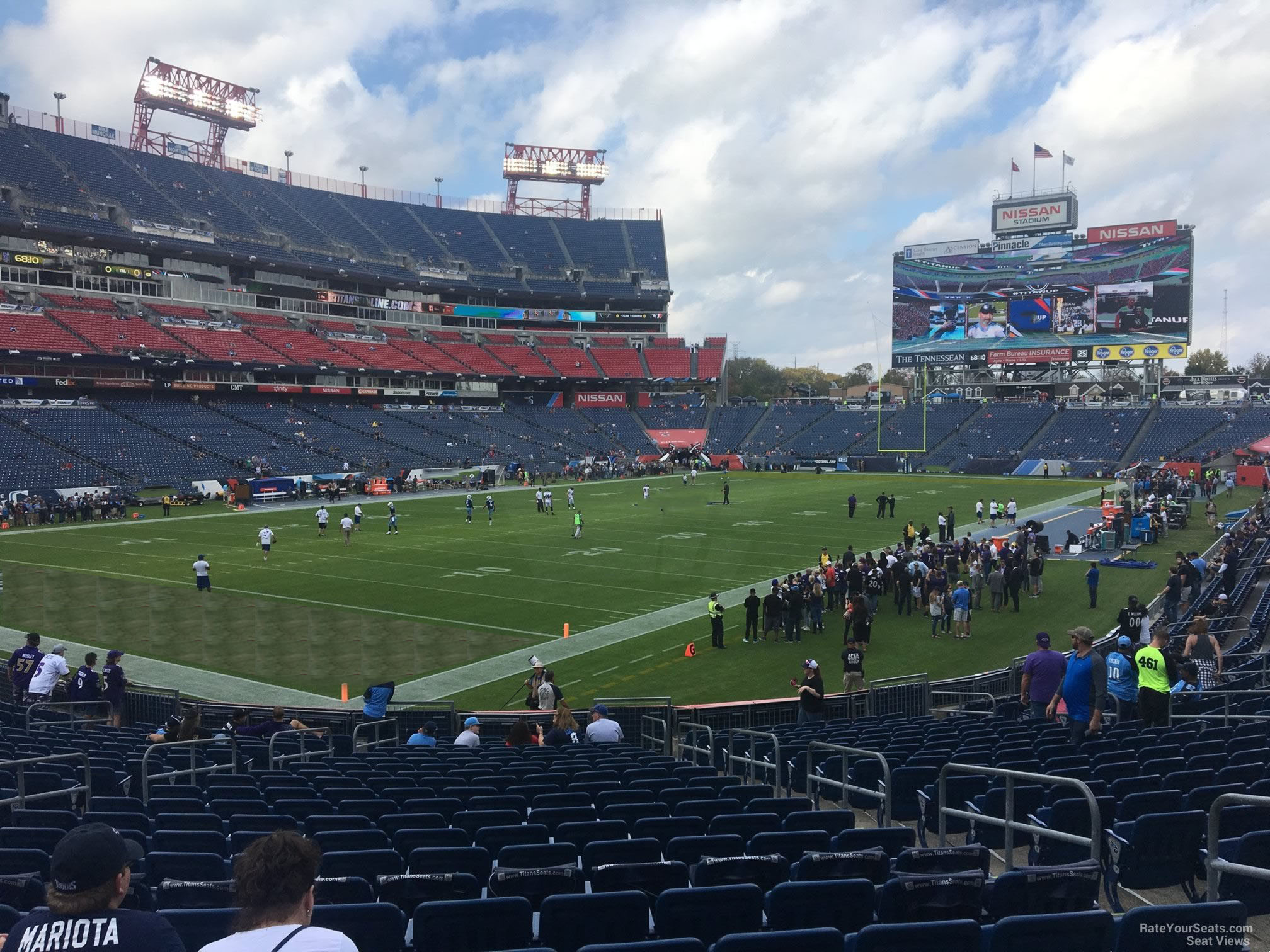 section 119, row aa seat view  for football - nissan stadium