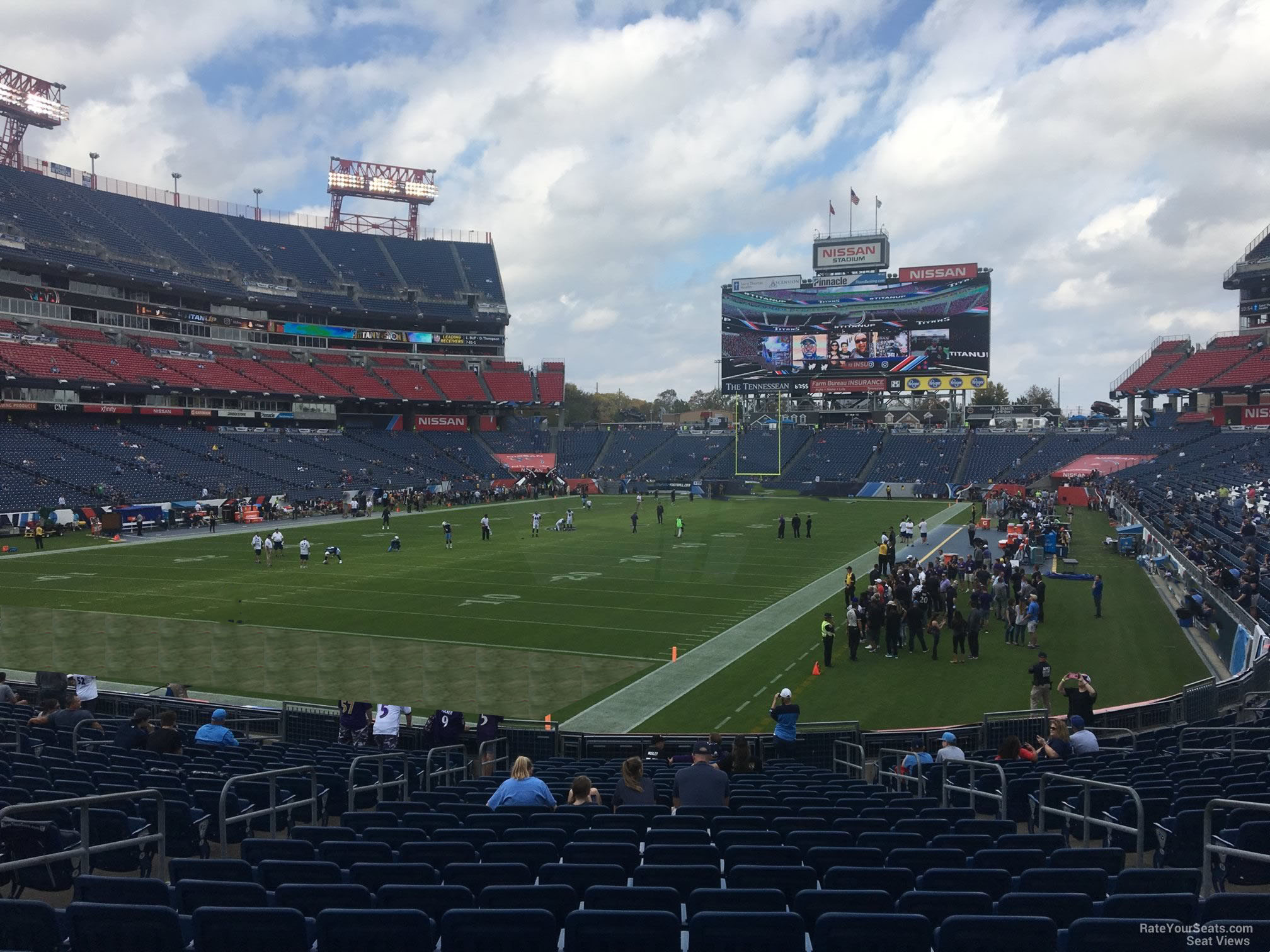 section 120, row aa seat view  for football - nissan stadium