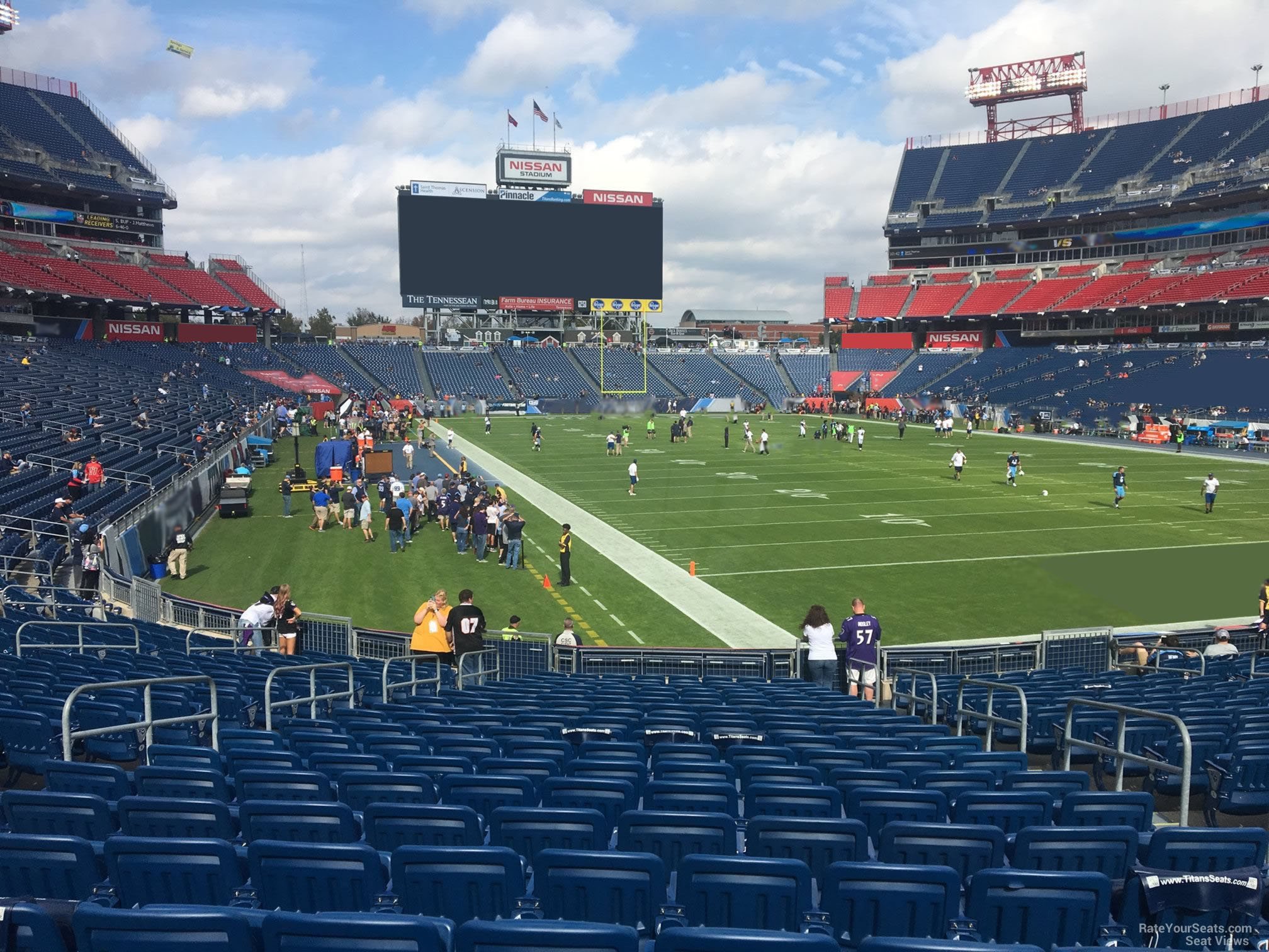 section 127, row aa seat view  for football - nissan stadium