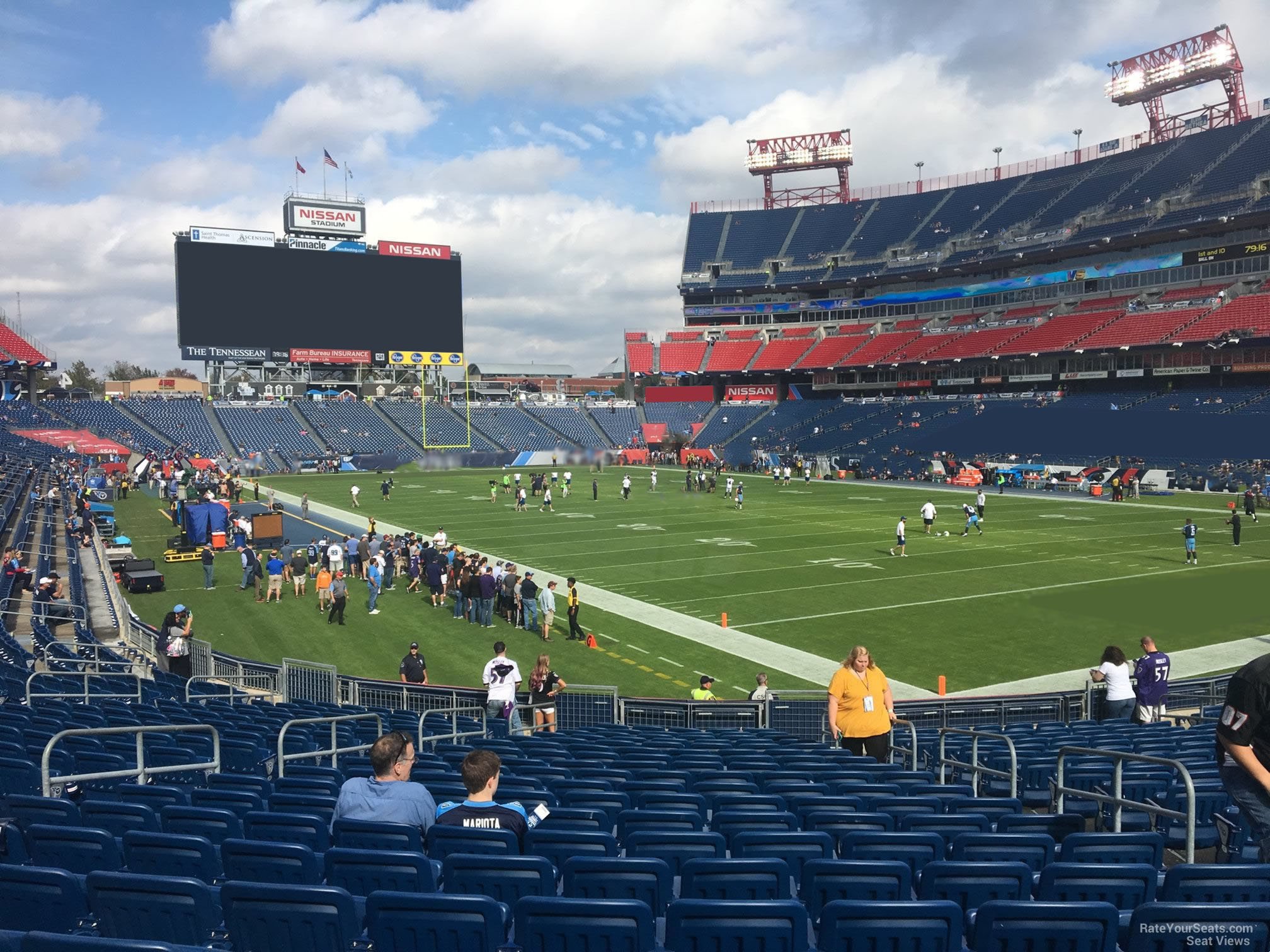 section 128, row aa seat view  for football - nissan stadium
