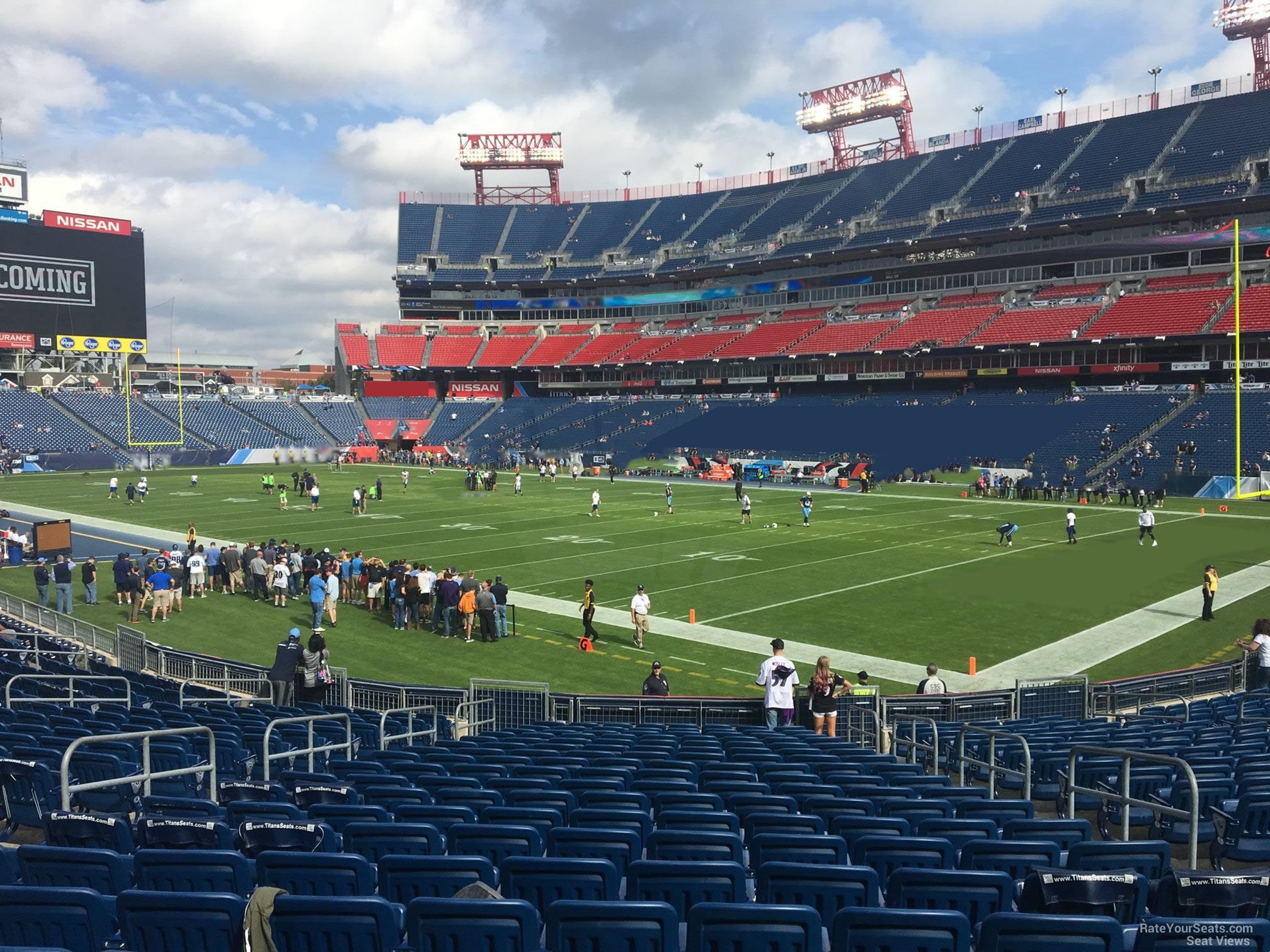 section 129, row aa seat view  for football - nissan stadium