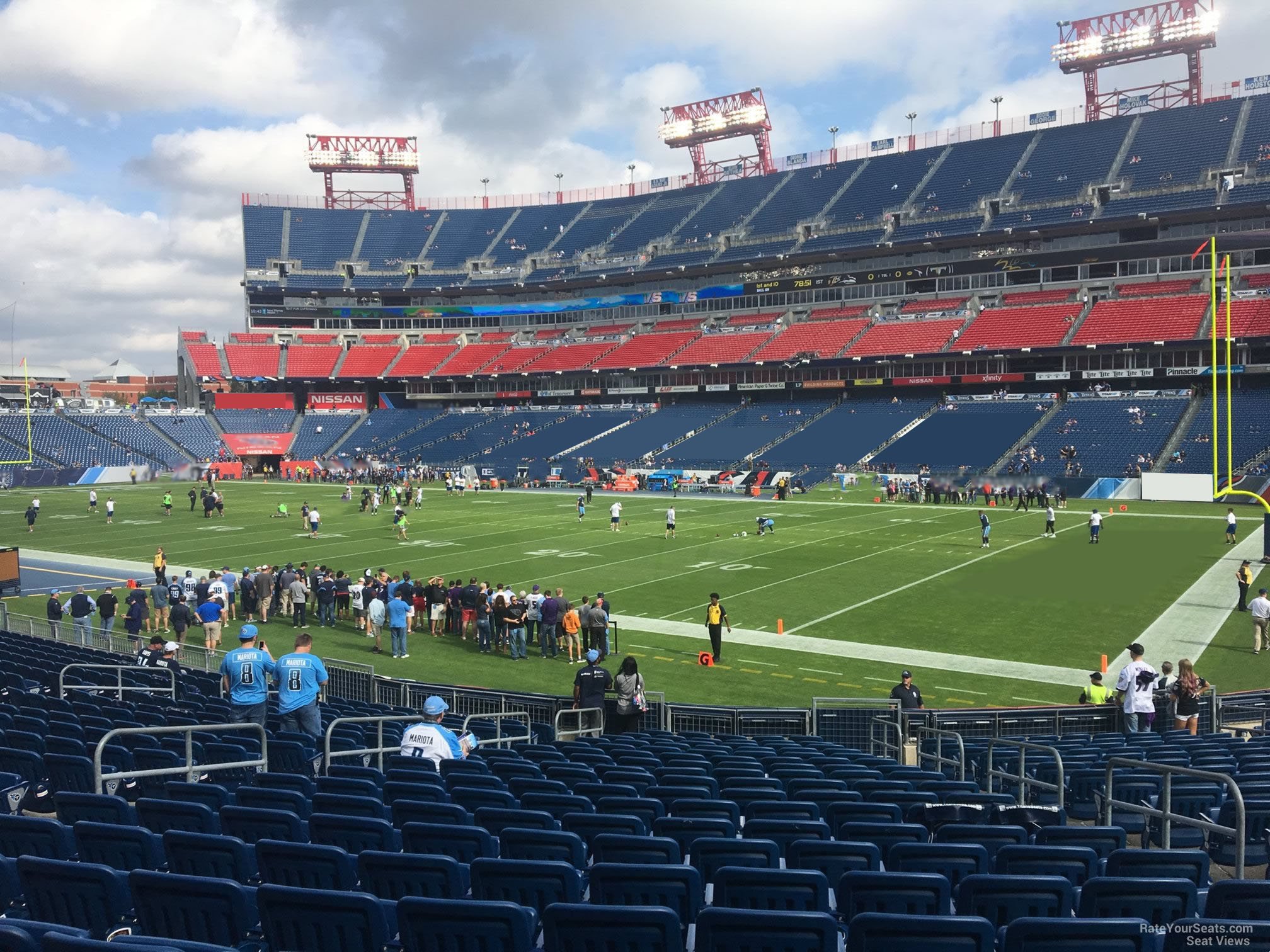 section 130, row aa seat view  for football - nissan stadium