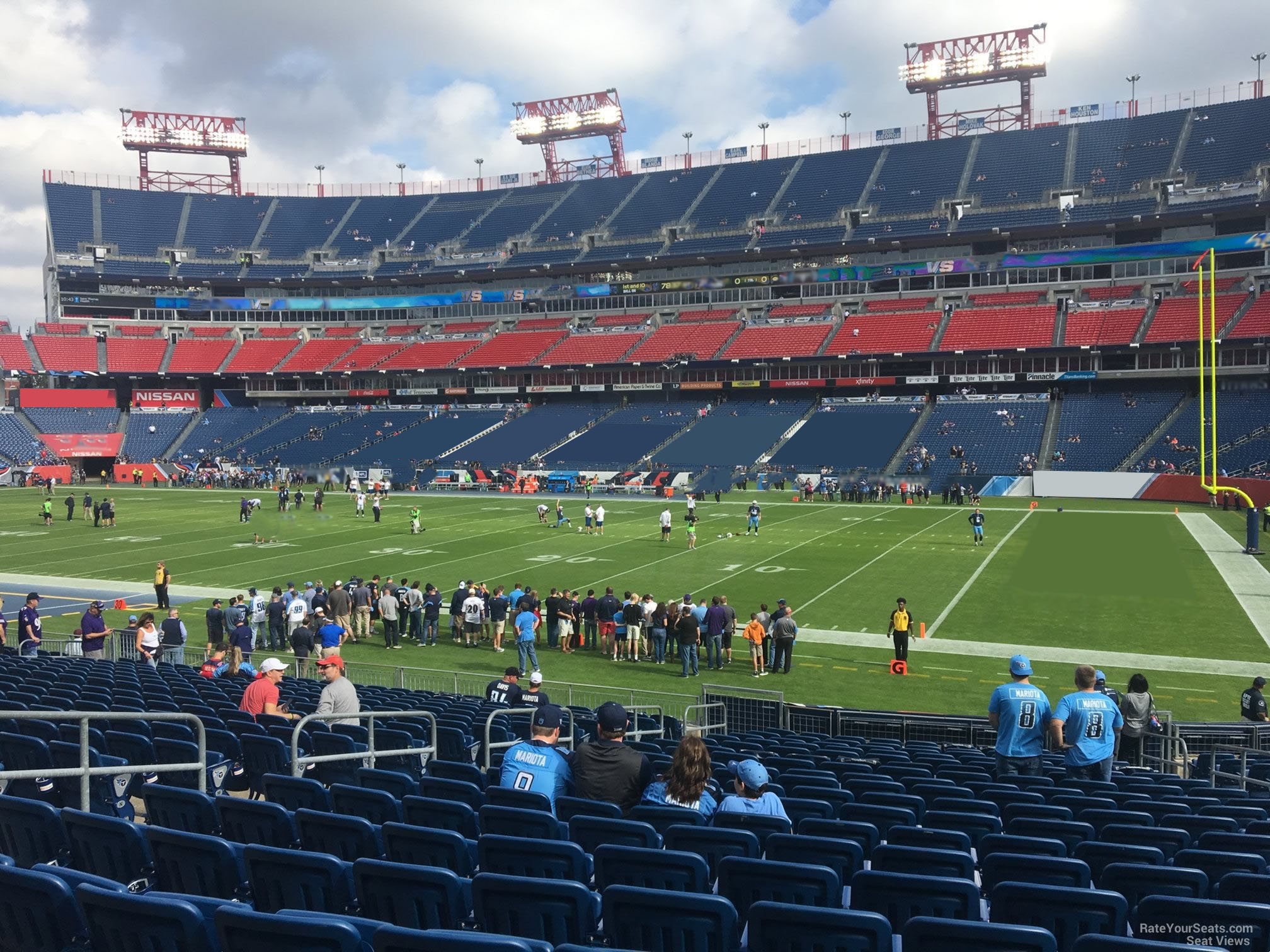 section 131, row aa seat view  for football - nissan stadium