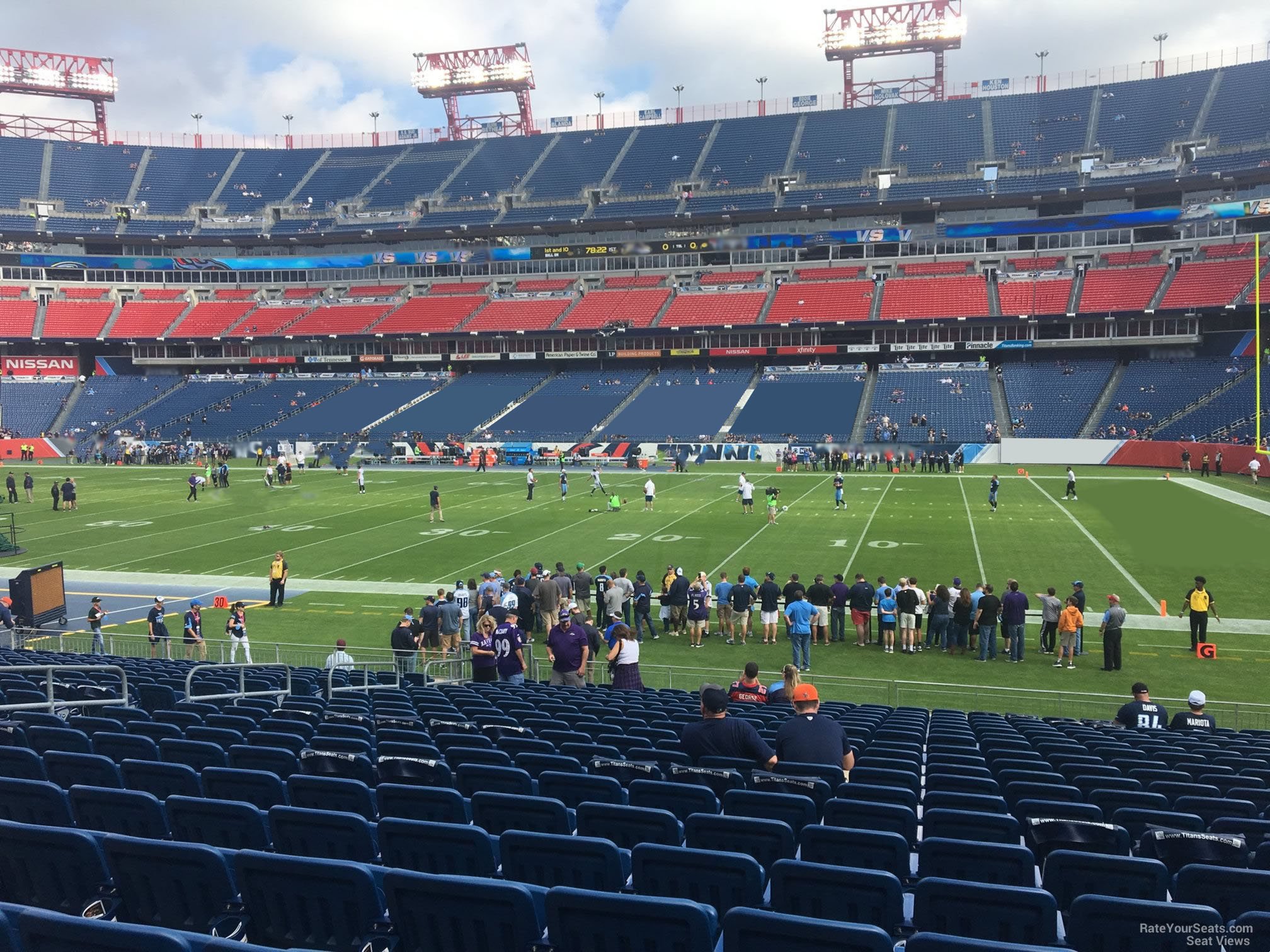 section 132, row aa seat view  for football - nissan stadium