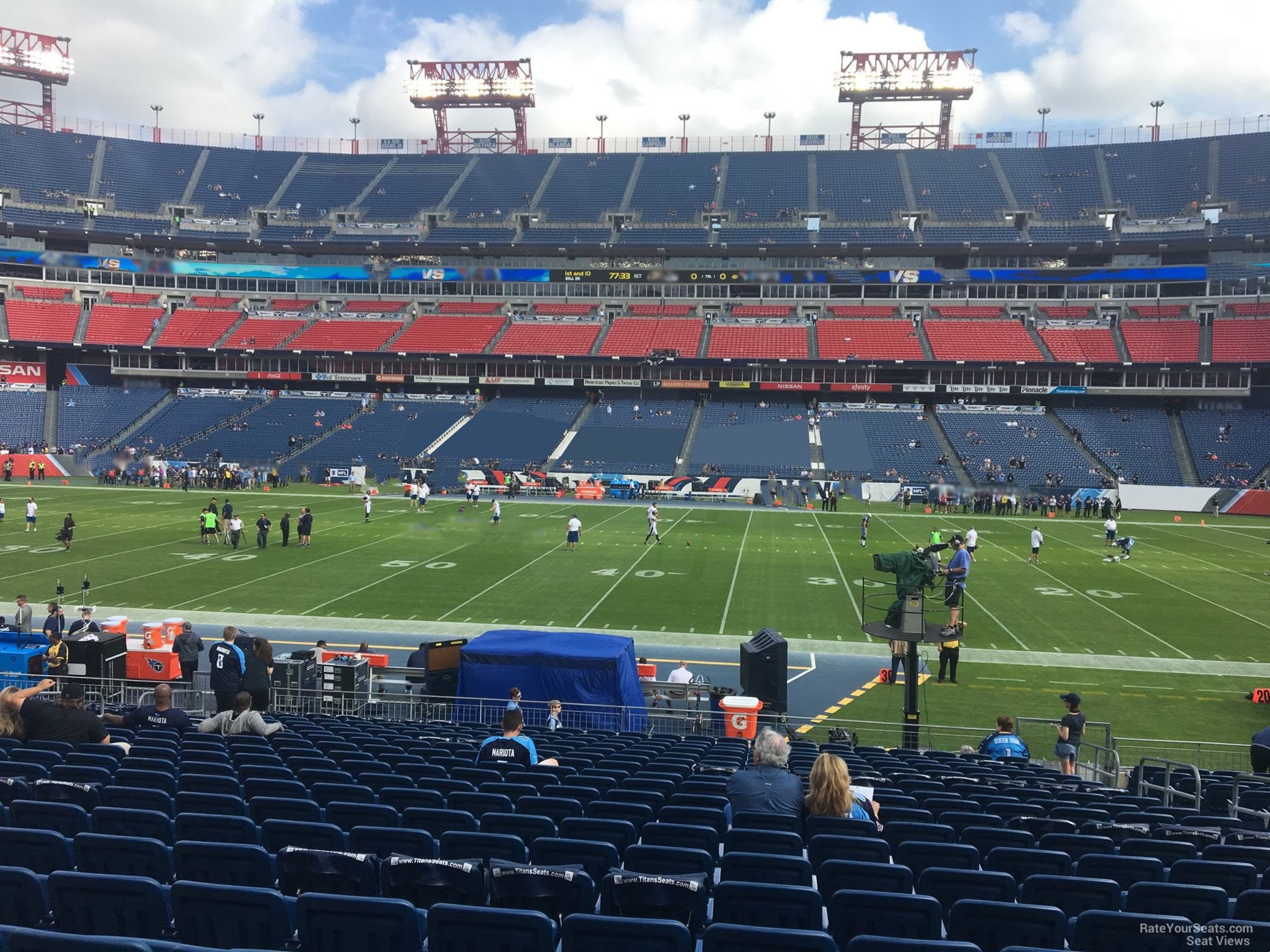 section 134, row aa seat view  for football - nissan stadium