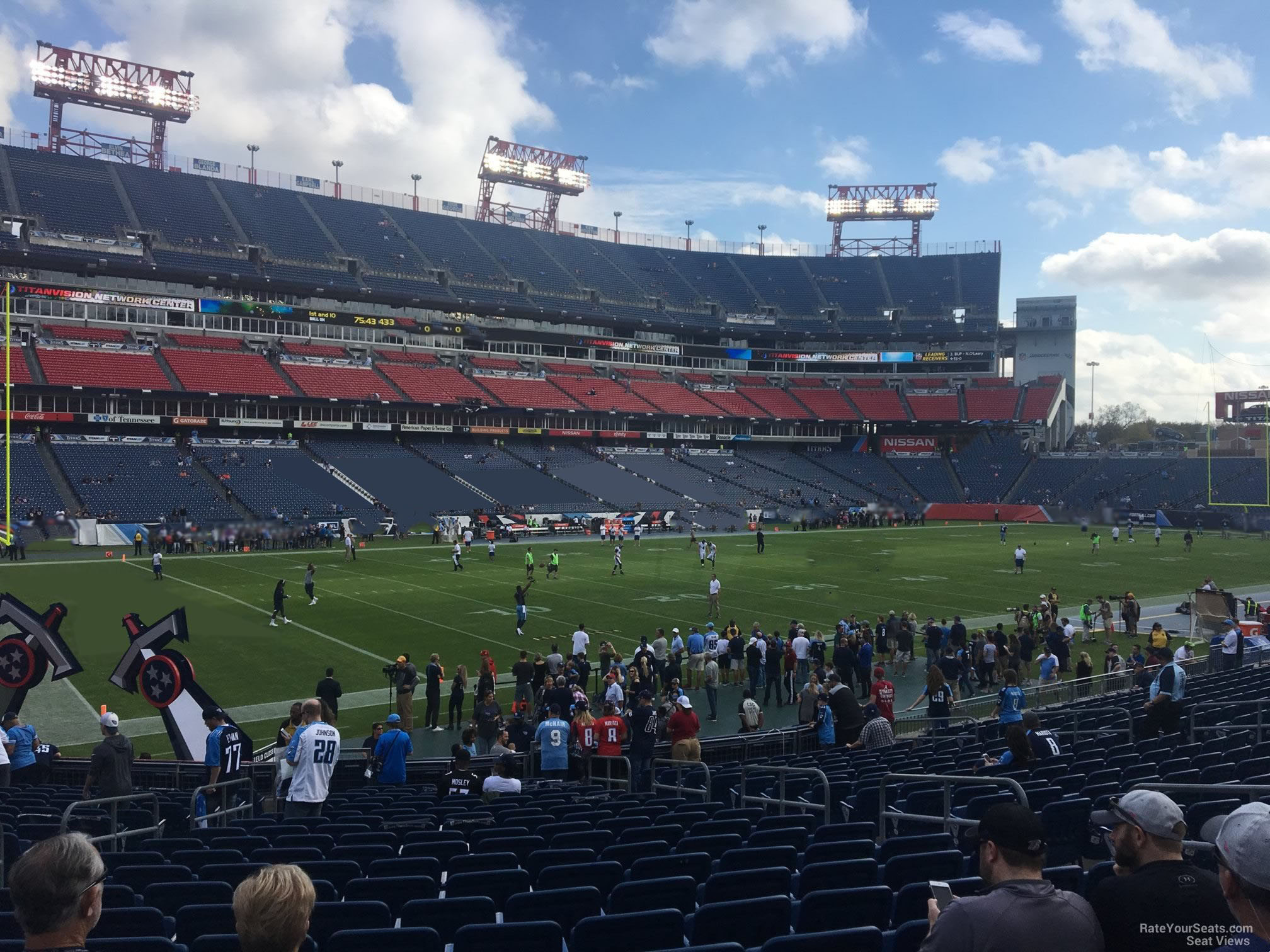 section 140, row aa seat view  for football - nissan stadium