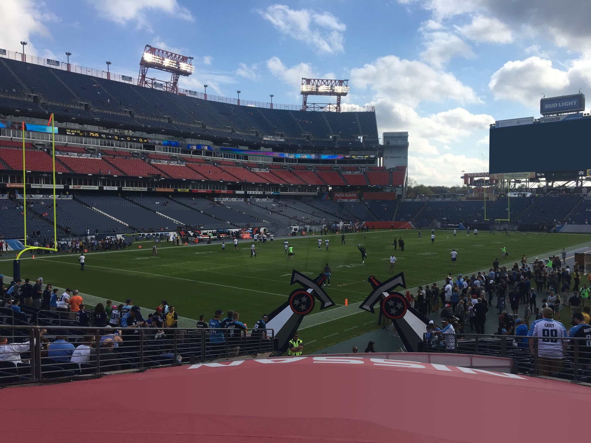 section 142, row aa seat view  for football - nissan stadium