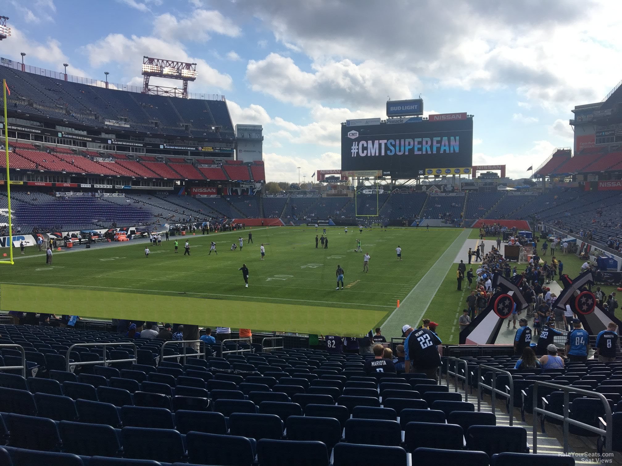 section 144, row aa seat view  for football - nissan stadium