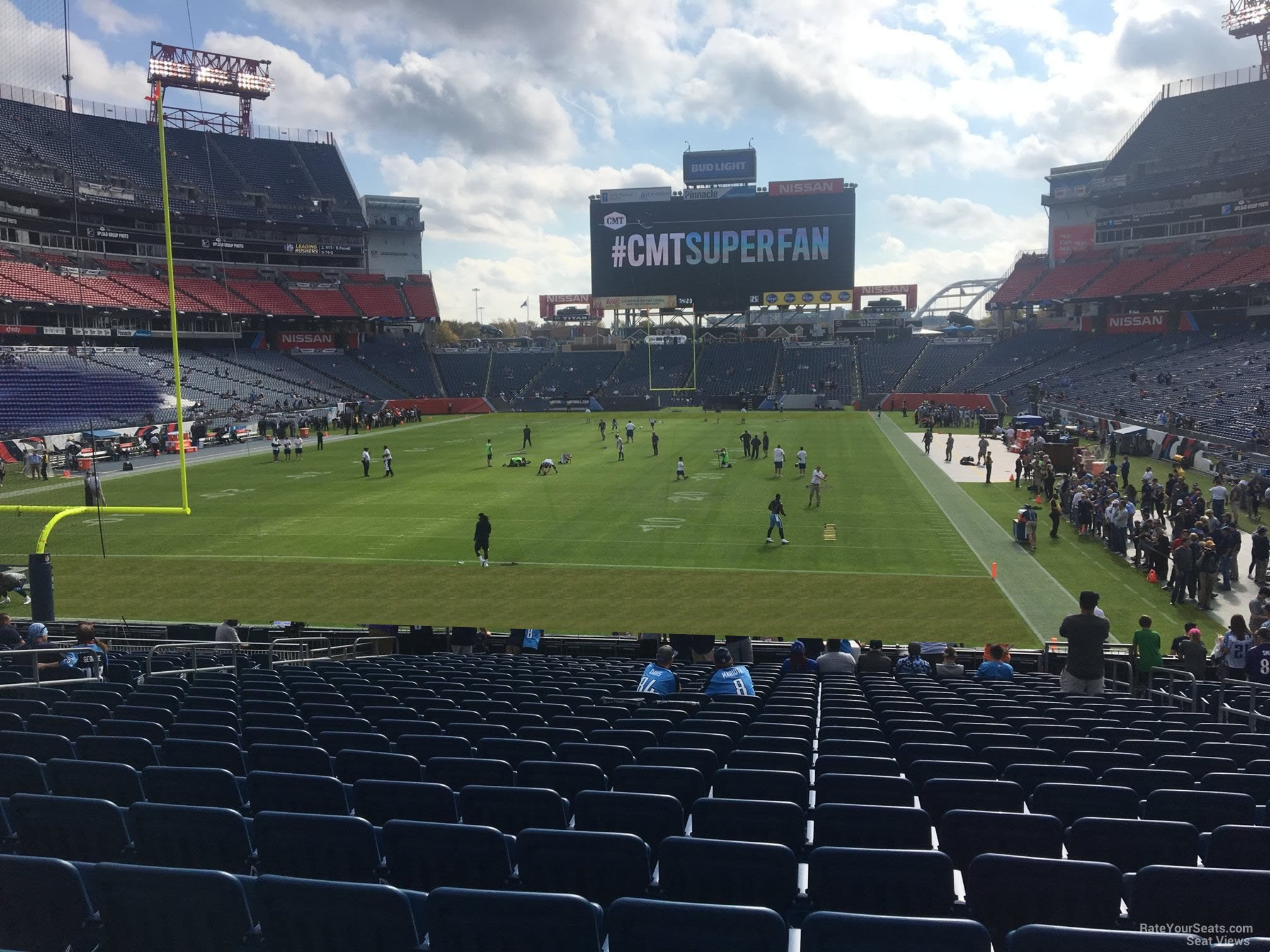 section 145, row aa seat view  for football - nissan stadium